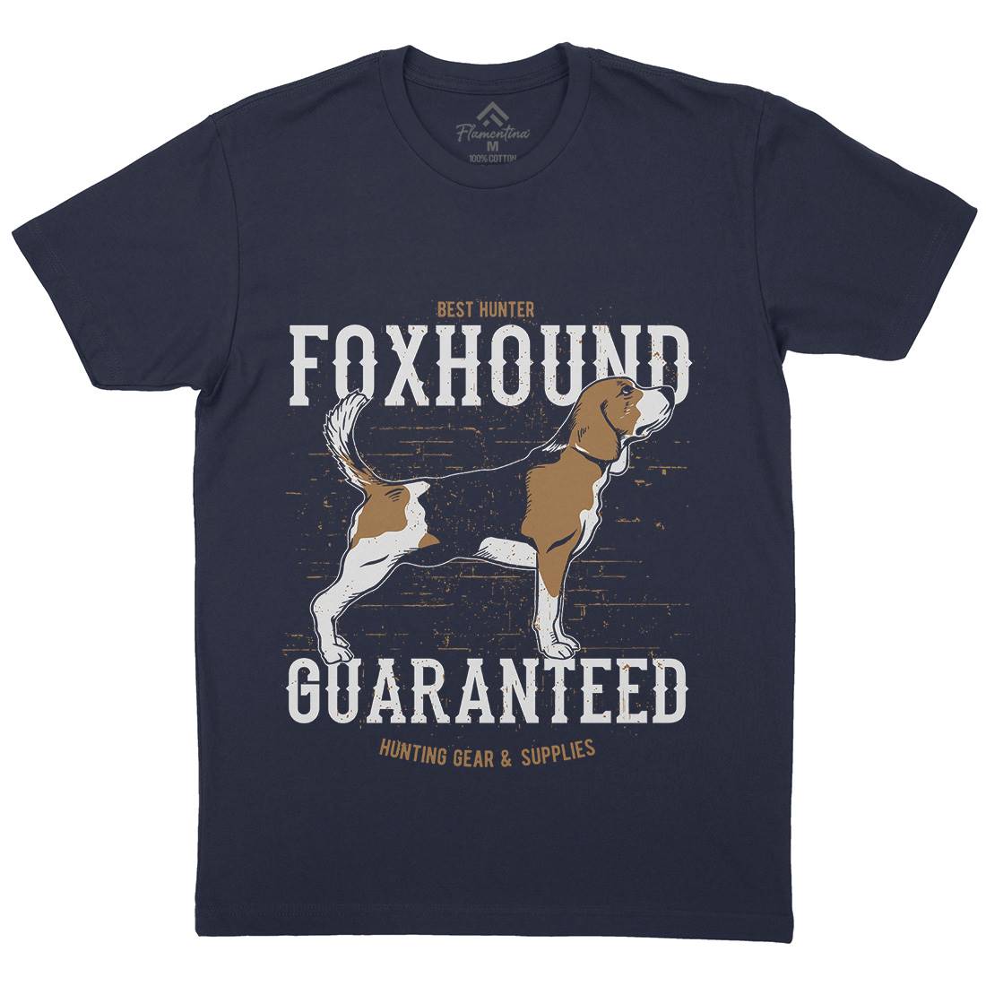 Dog Foxhound Mens Crew Neck T-Shirt Animals B712