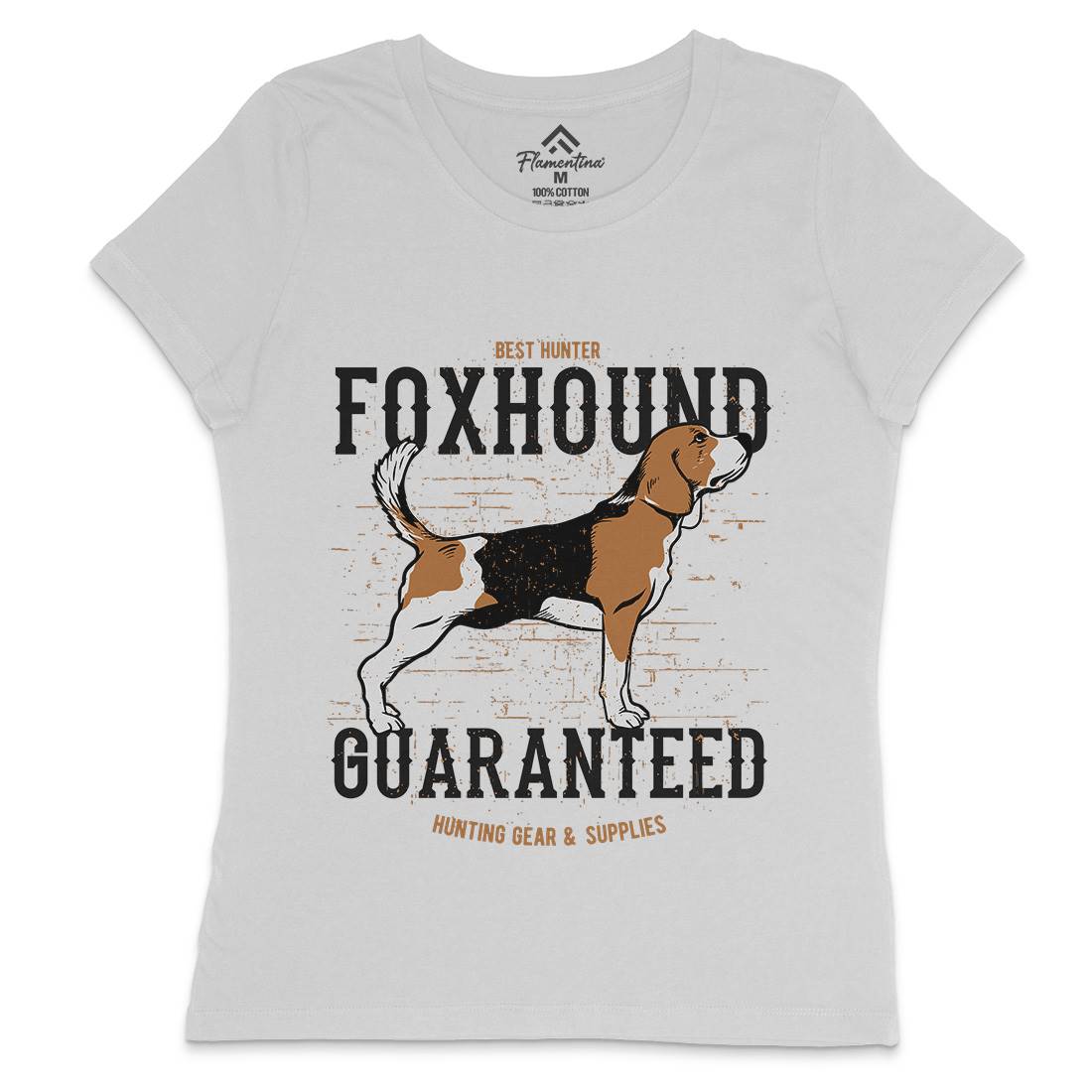 Dog Foxhound Womens Crew Neck T-Shirt Animals B712