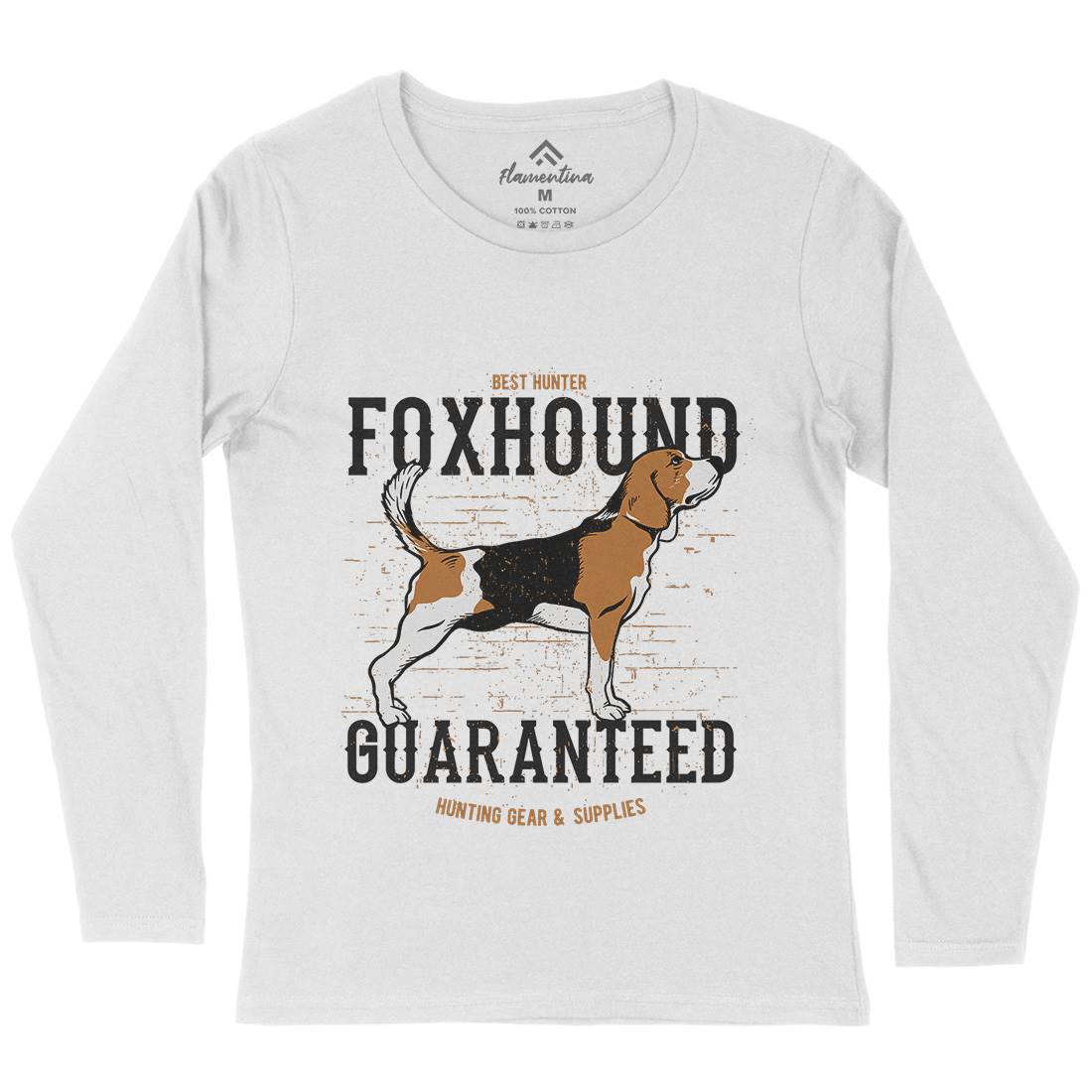 Dog Foxhound Womens Long Sleeve T-Shirt Animals B712