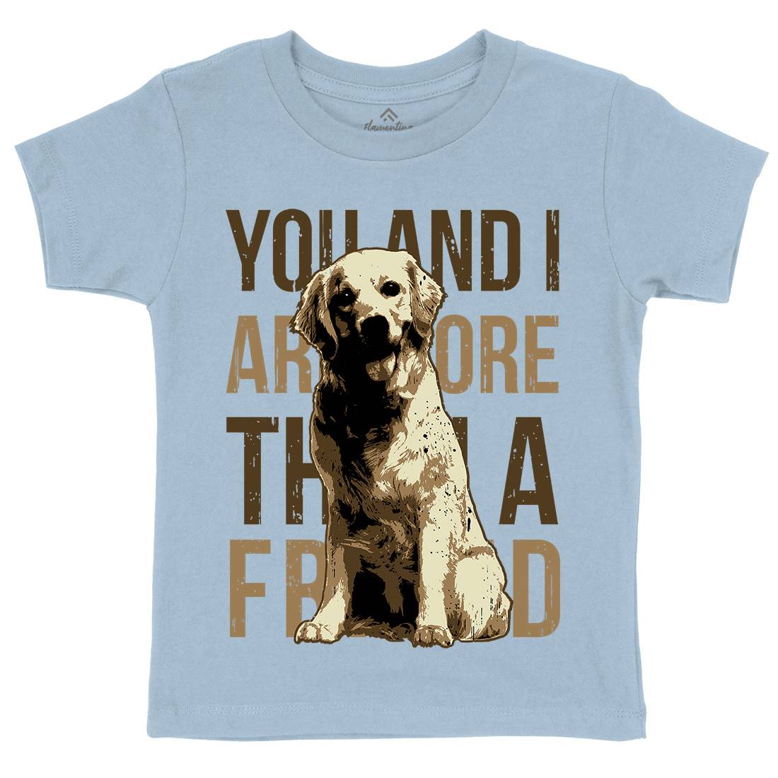 Dog Friend Kids Crew Neck T-Shirt Animals B713