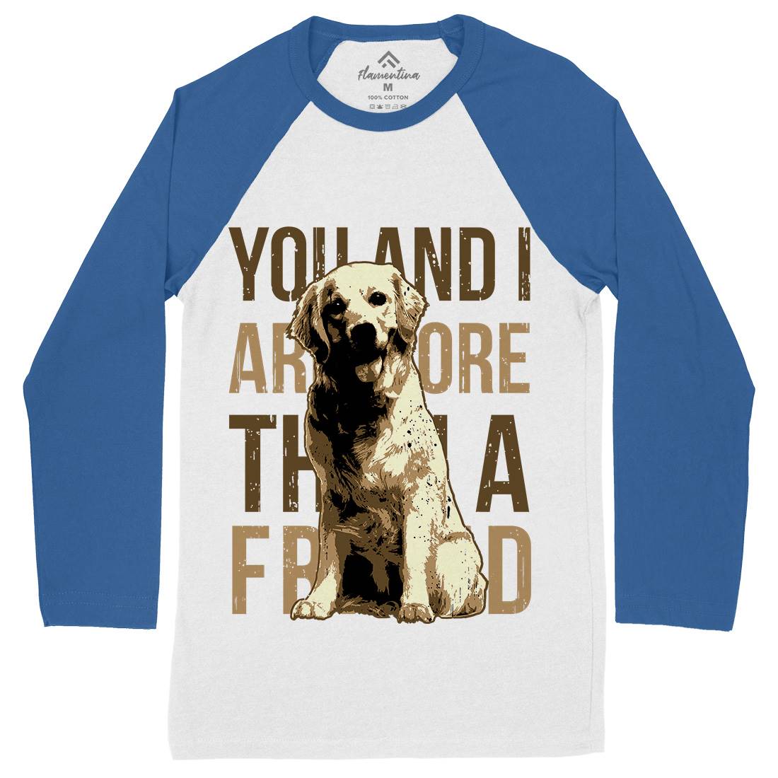 Dog Friend Mens Long Sleeve Baseball T-Shirt Animals B713