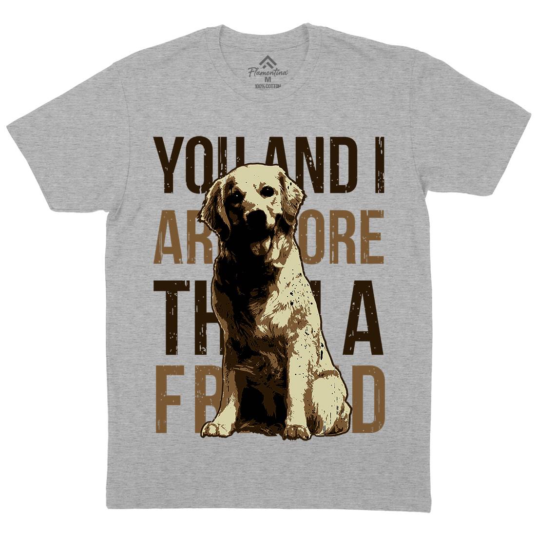 Dog Friend Mens Crew Neck T-Shirt Animals B713