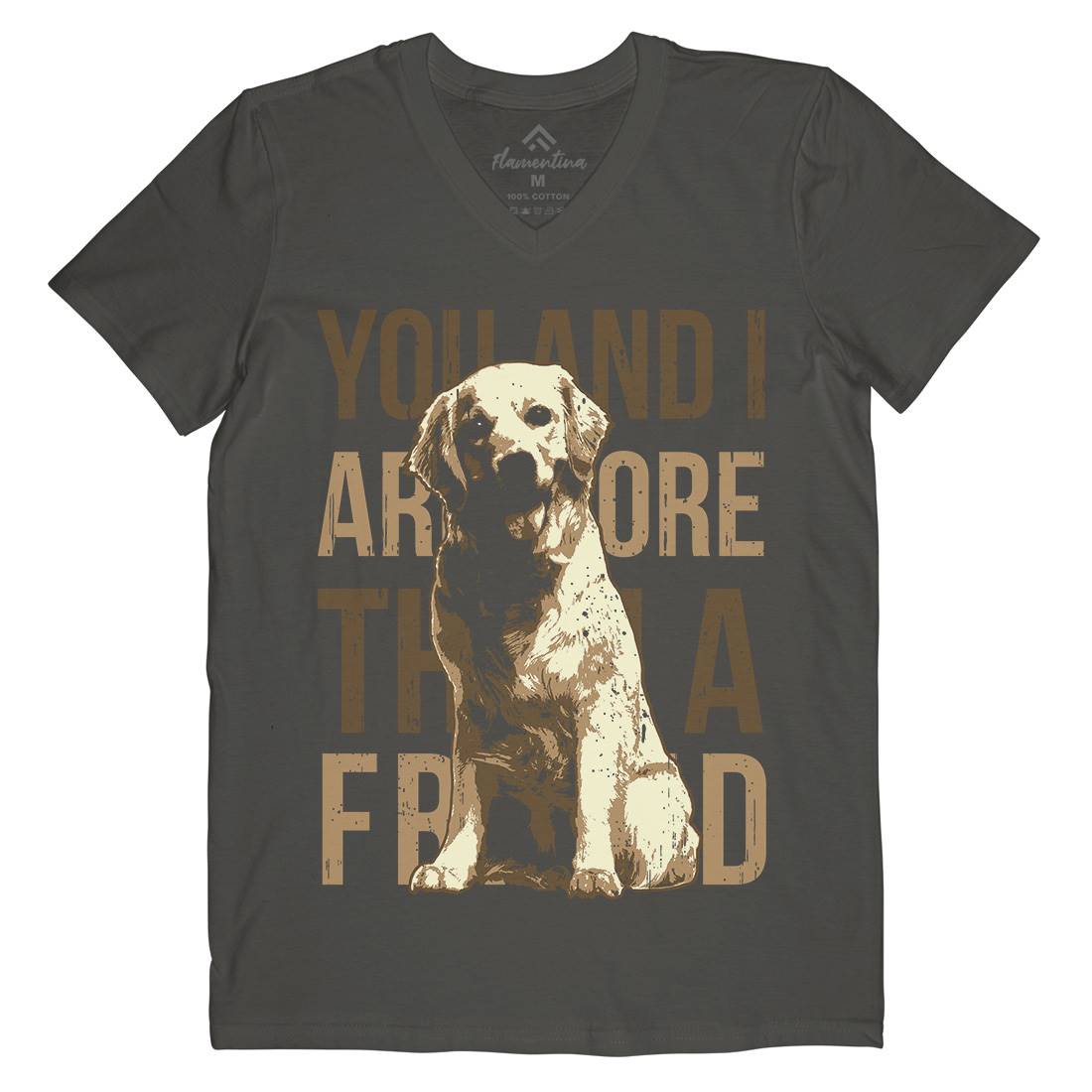 Dog Friend Mens V-Neck T-Shirt Animals B713