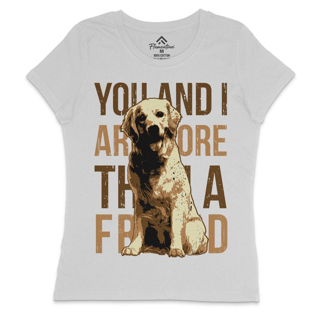 Dog Friend Womens Crew Neck T-Shirt Animals B713