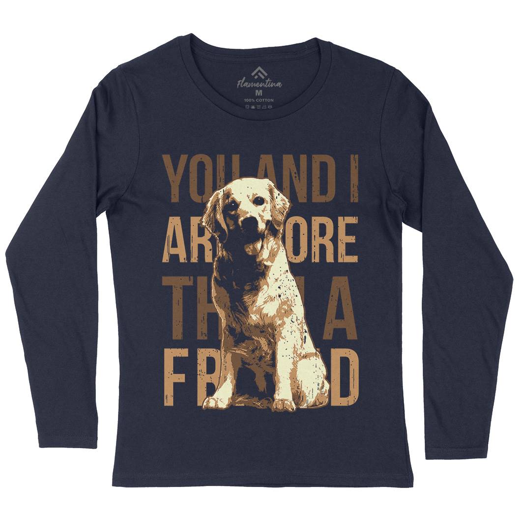 Dog Friend Womens Long Sleeve T-Shirt Animals B713