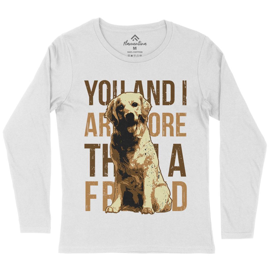 Dog Friend Womens Long Sleeve T-Shirt Animals B713