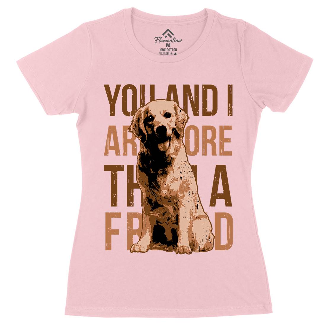 Dog Friend Womens Organic Crew Neck T-Shirt Animals B713