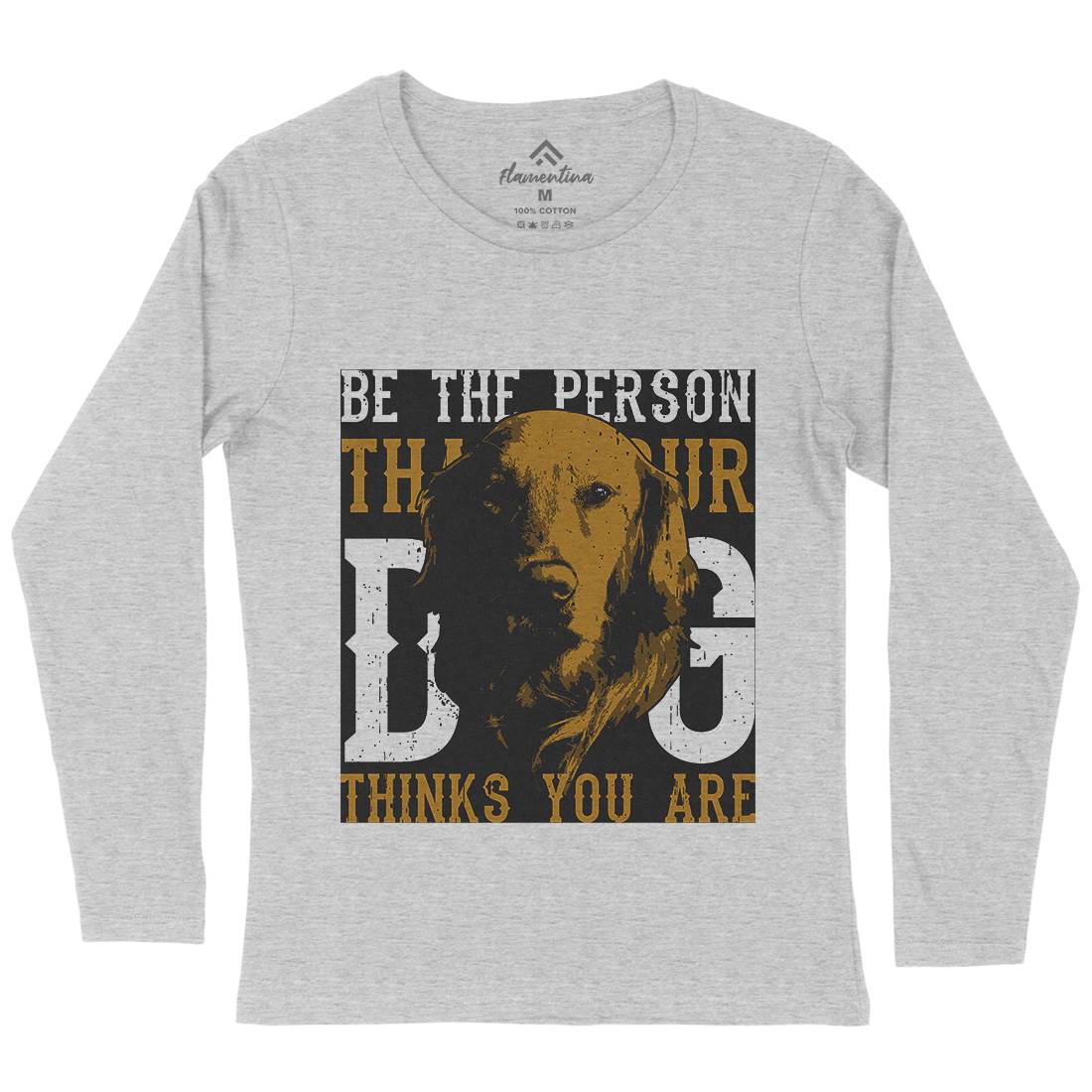 Dog Think Womens Long Sleeve T-Shirt Animals B714