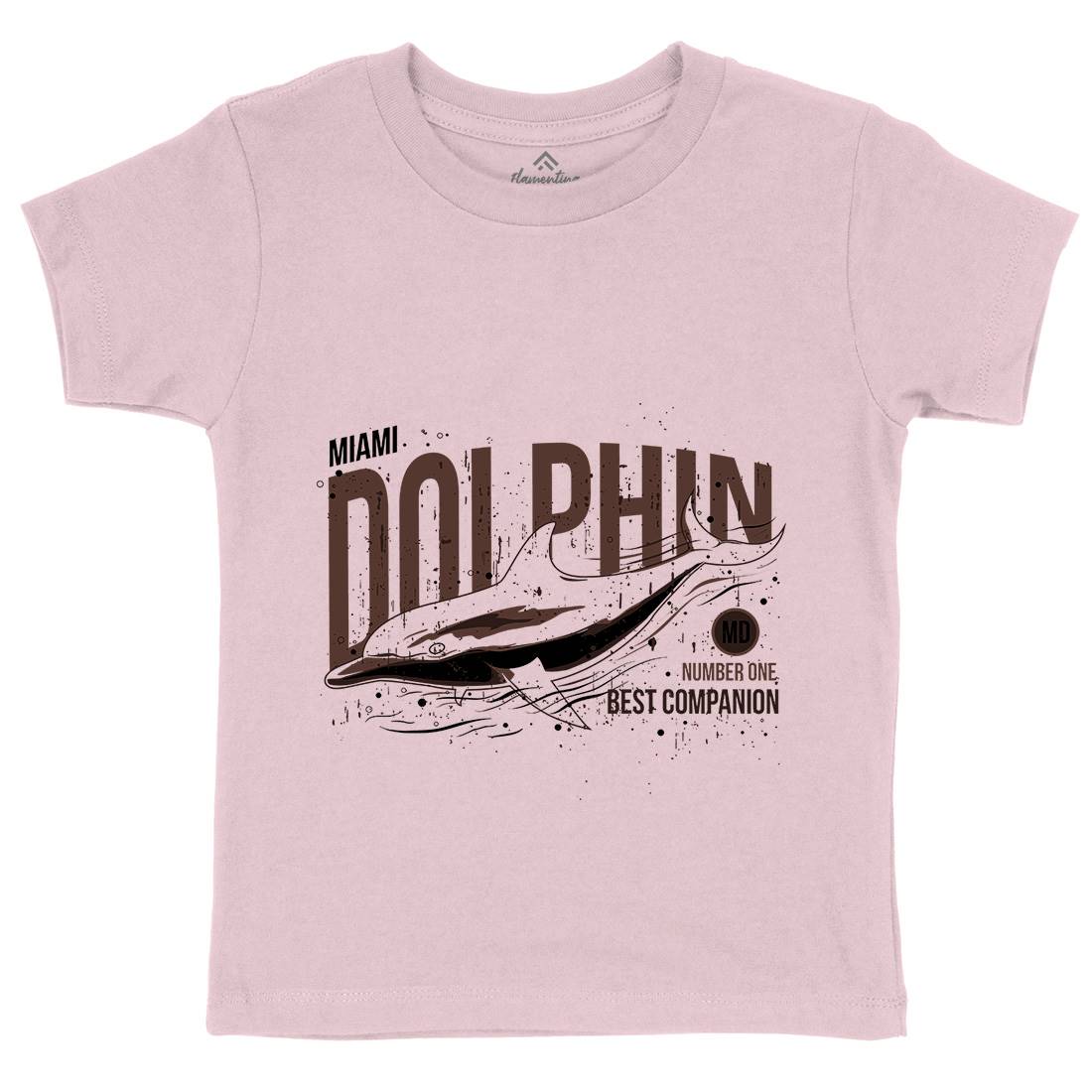 Dolphin Miami Kids Crew Neck T-Shirt Animals B715
