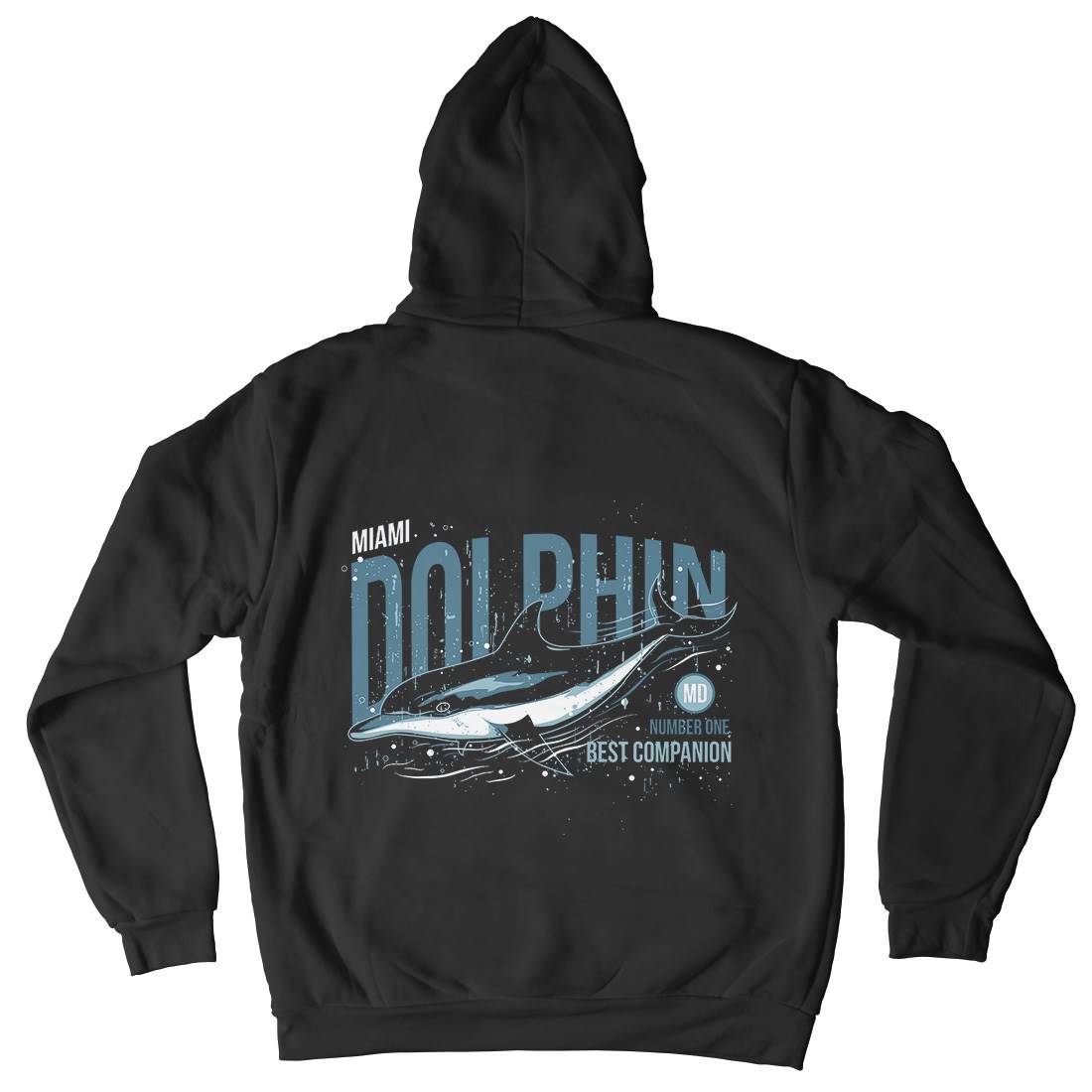 Dolphin Miami Mens Hoodie With Pocket Animals B715