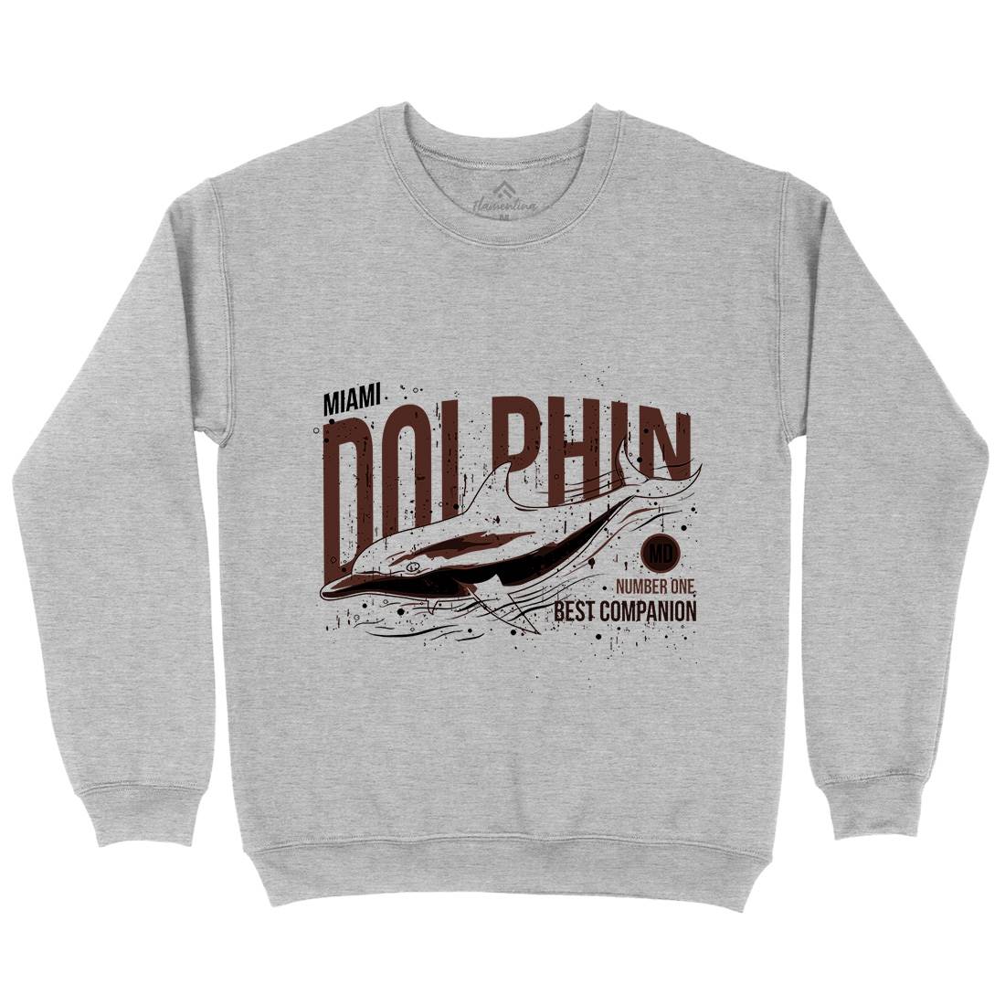Dolphin Miami Mens Crew Neck Sweatshirt Animals B715