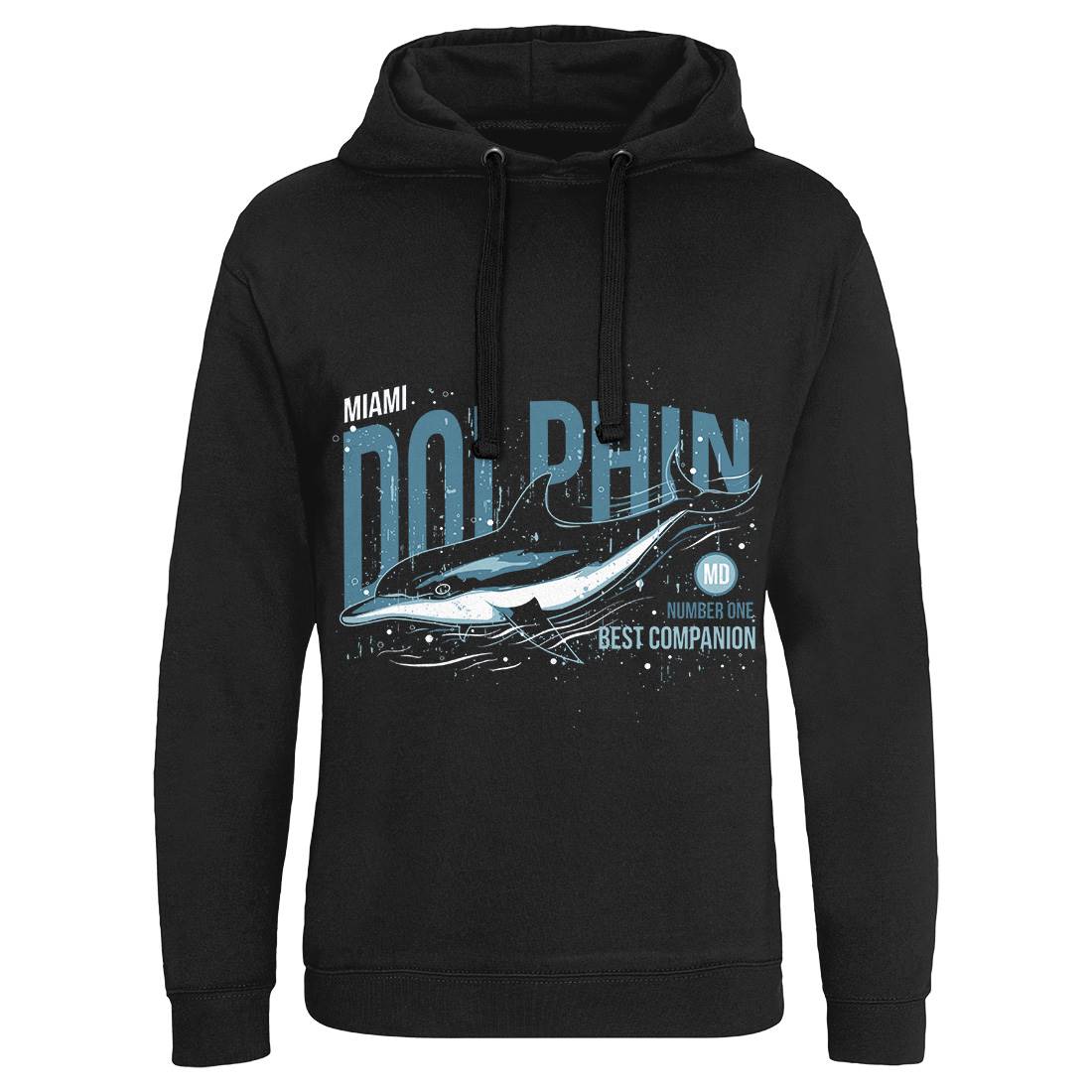 Dolphin Miami Mens Hoodie Without Pocket Animals B715