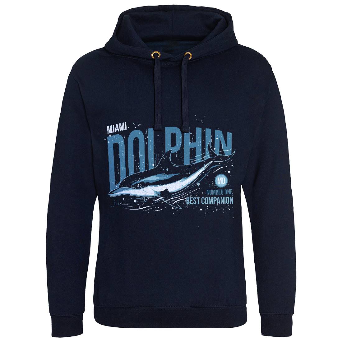 Dolphin Miami Mens Hoodie Without Pocket Animals B715