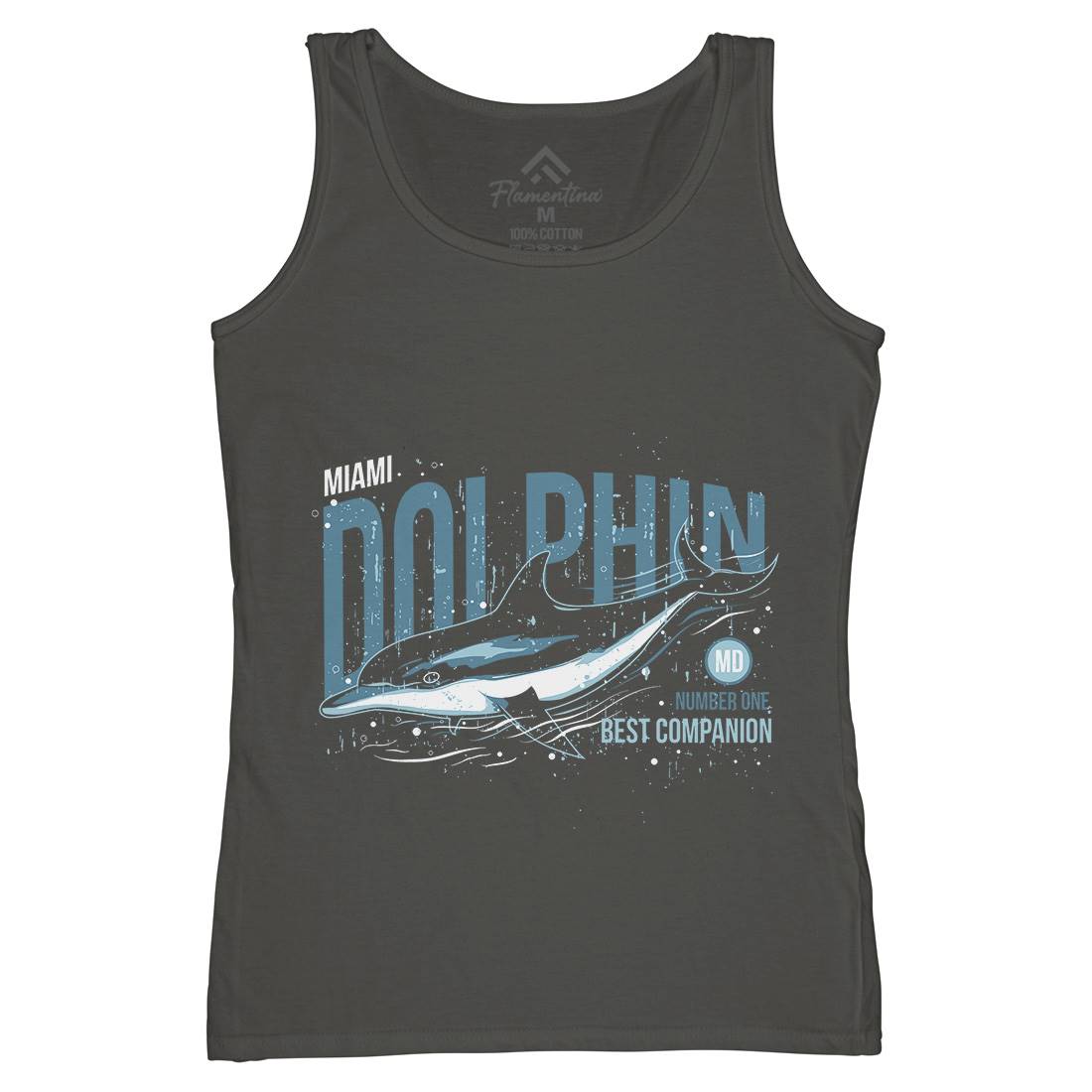 Dolphin Miami Womens Organic Tank Top Vest Animals B715