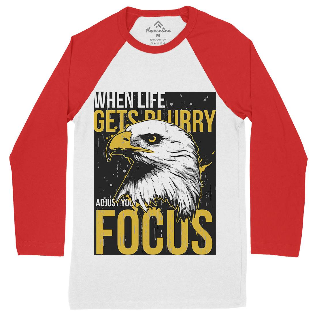 Eagle Focus Mens Long Sleeve Baseball T-Shirt Animals B717