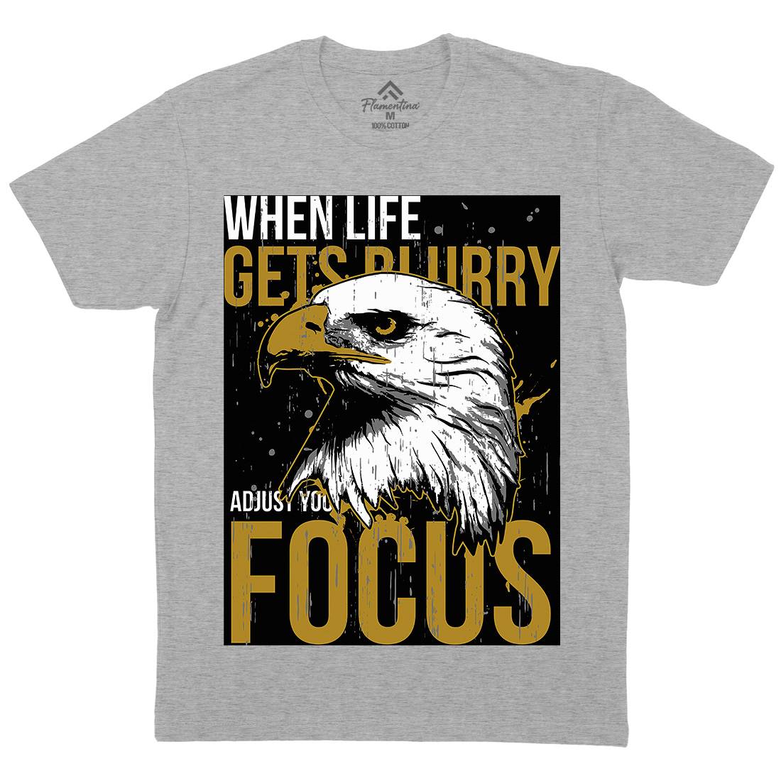 Eagle Focus Mens Crew Neck T-Shirt Animals B717