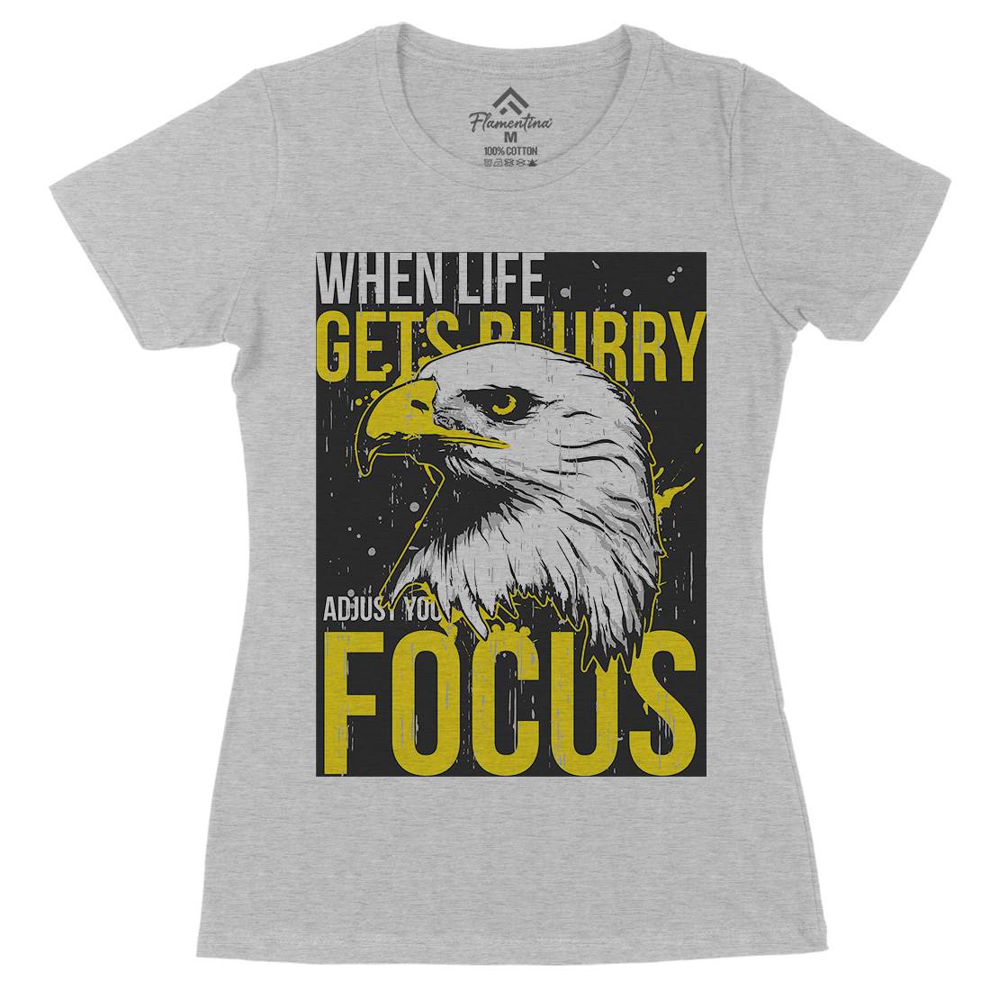 Eagle Focus Womens Organic Crew Neck T-Shirt Animals B717
