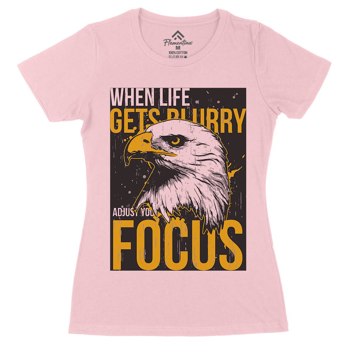 Eagle Focus Womens Organic Crew Neck T-Shirt Animals B717