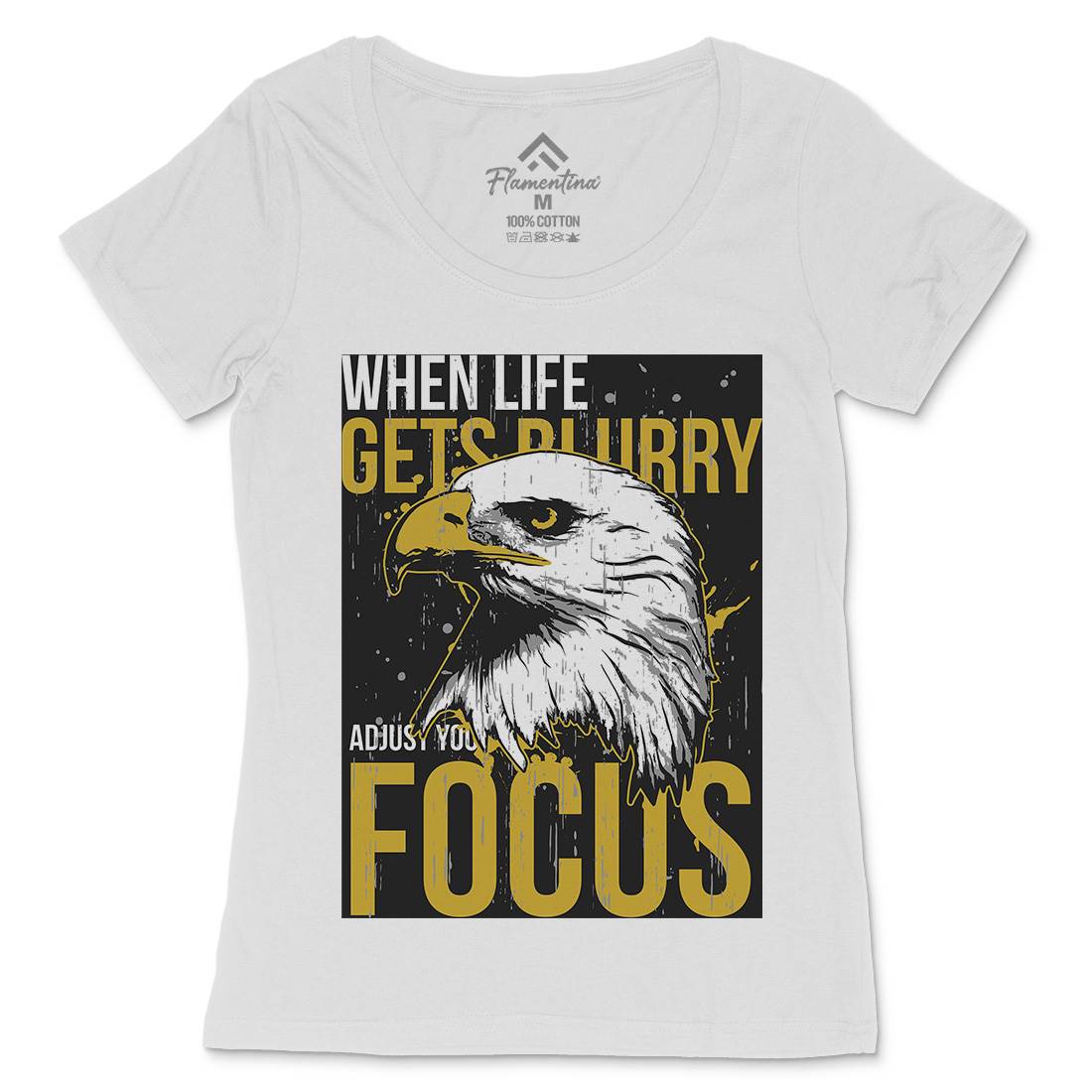 Eagle Focus Womens Scoop Neck T-Shirt Animals B717