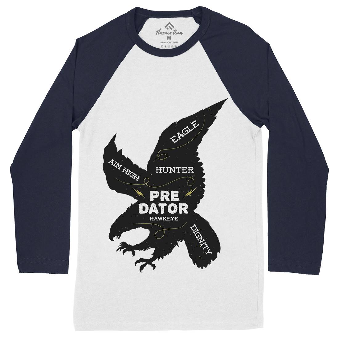 Eagle Predator Mens Long Sleeve Baseball T-Shirt Animals B718