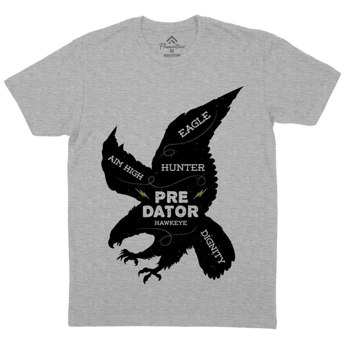 Eagle Predator Mens Organic Crew Neck T-Shirt Animals B718