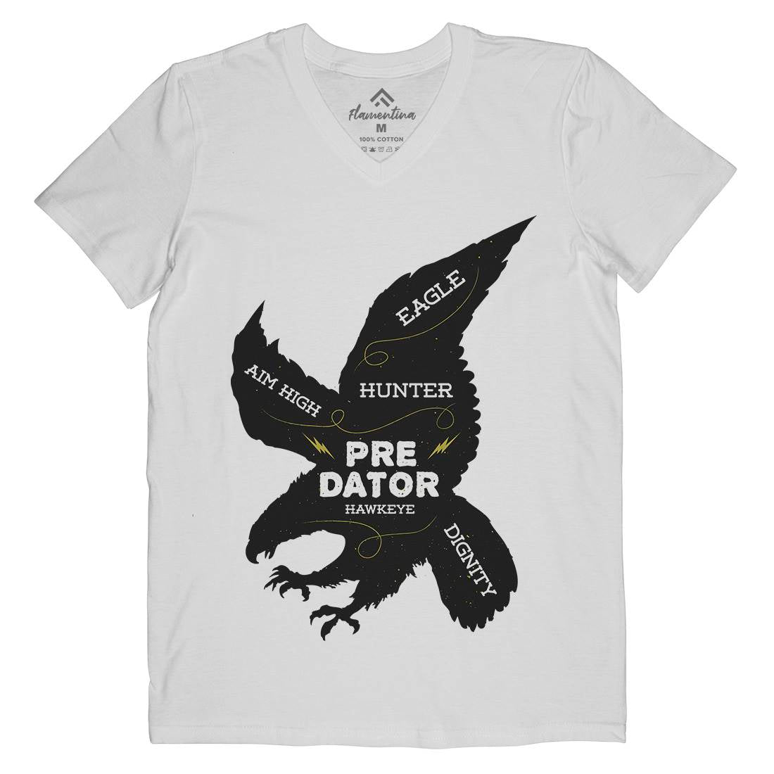 Eagle Predator Mens Organic V-Neck T-Shirt Animals B718