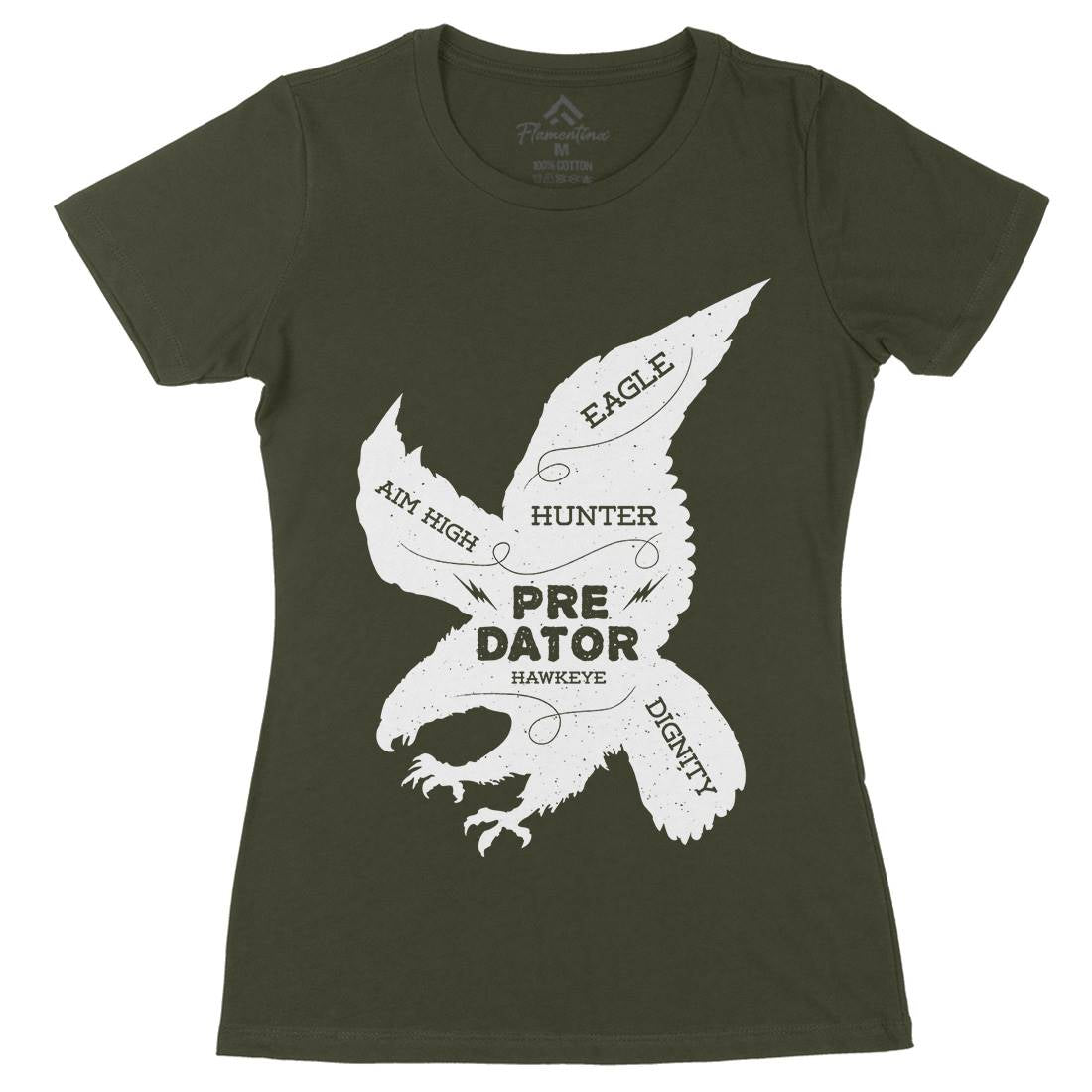 Eagle Predator Womens Organic Crew Neck T-Shirt Animals B718
