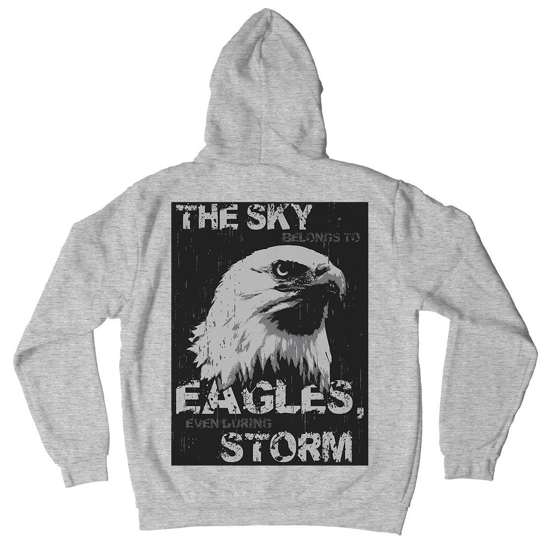 Eagle Sky Storm Mens Hoodie With Pocket Animals B719