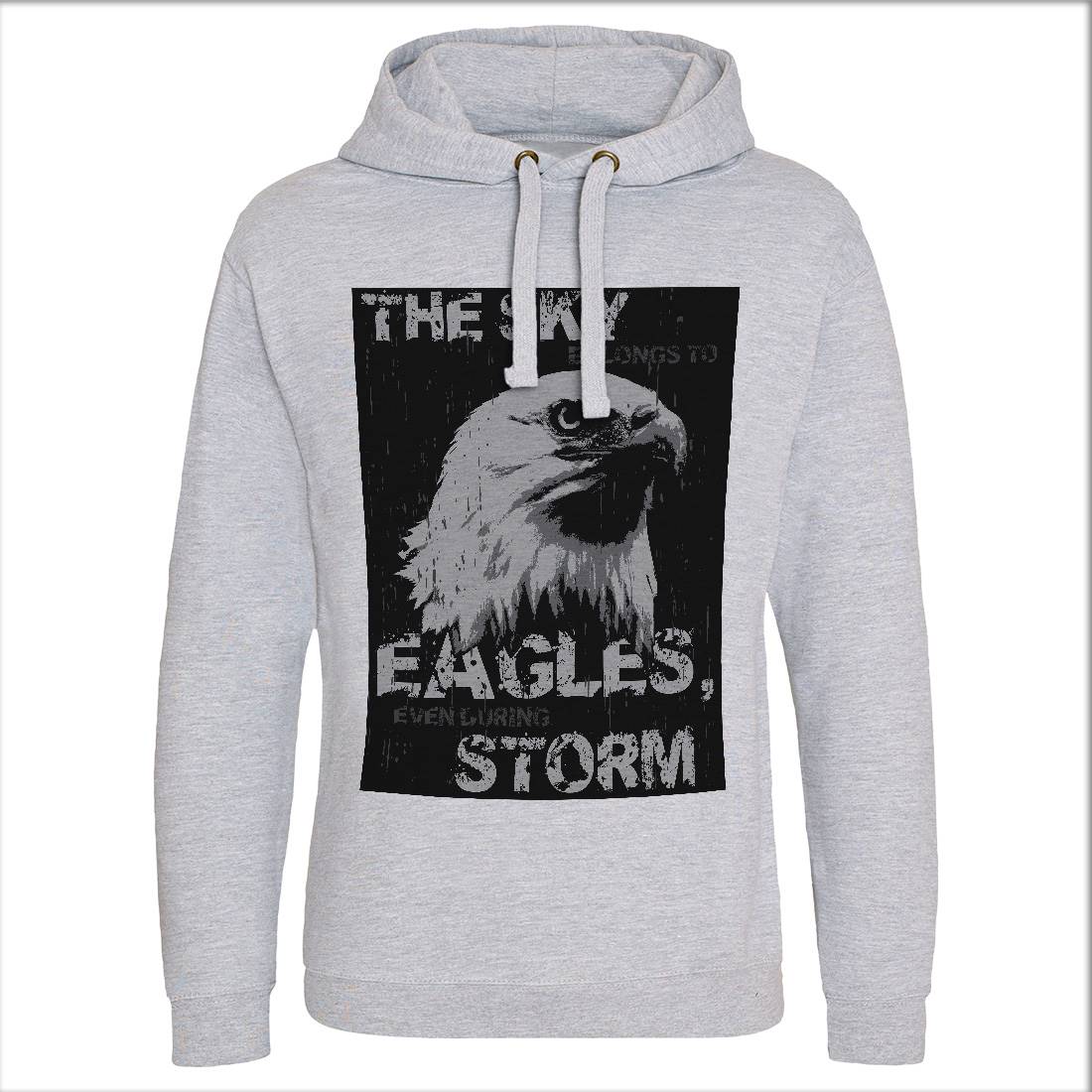Eagle Sky Storm Mens Hoodie Without Pocket Animals B719