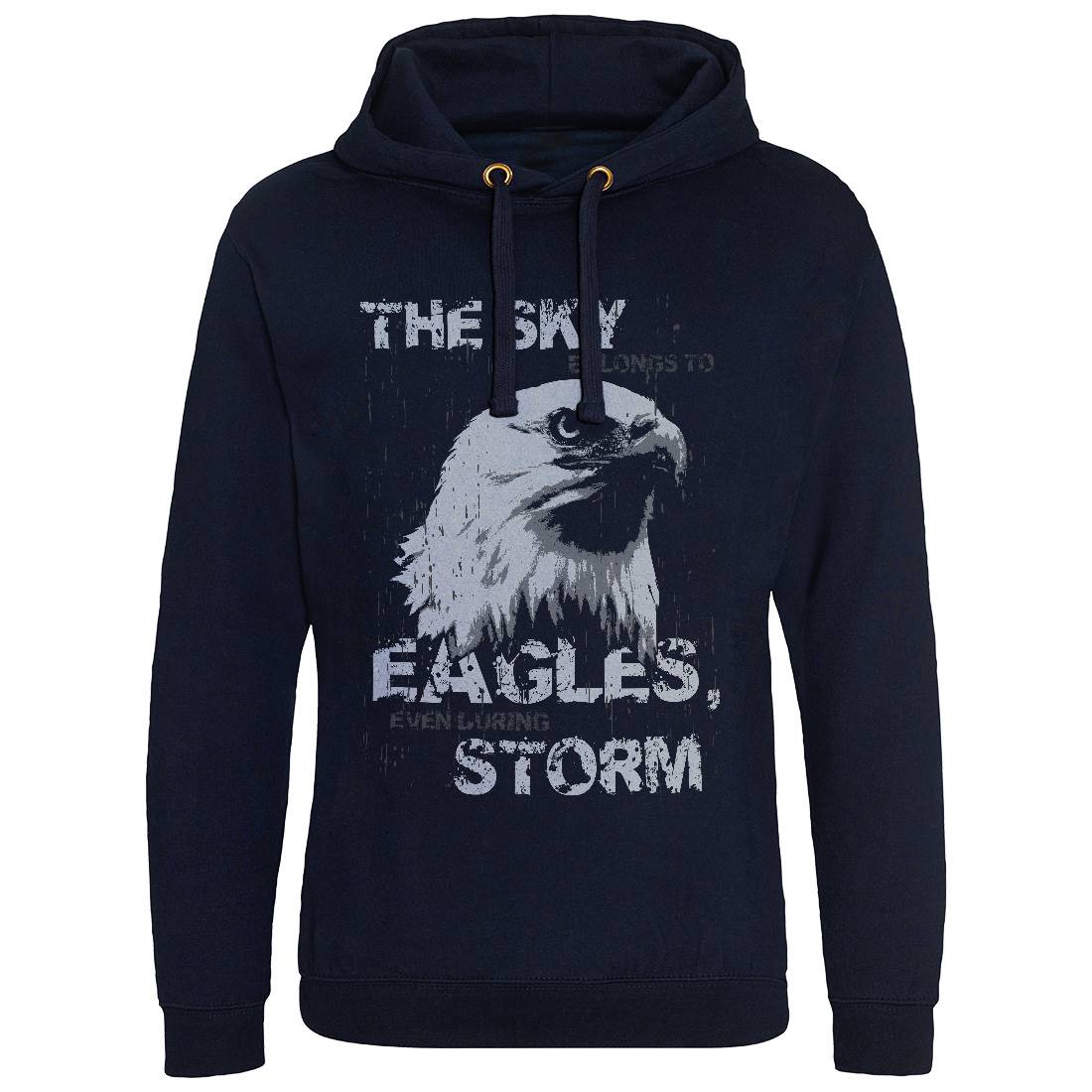 Eagle Sky Storm Mens Hoodie Without Pocket Animals B719