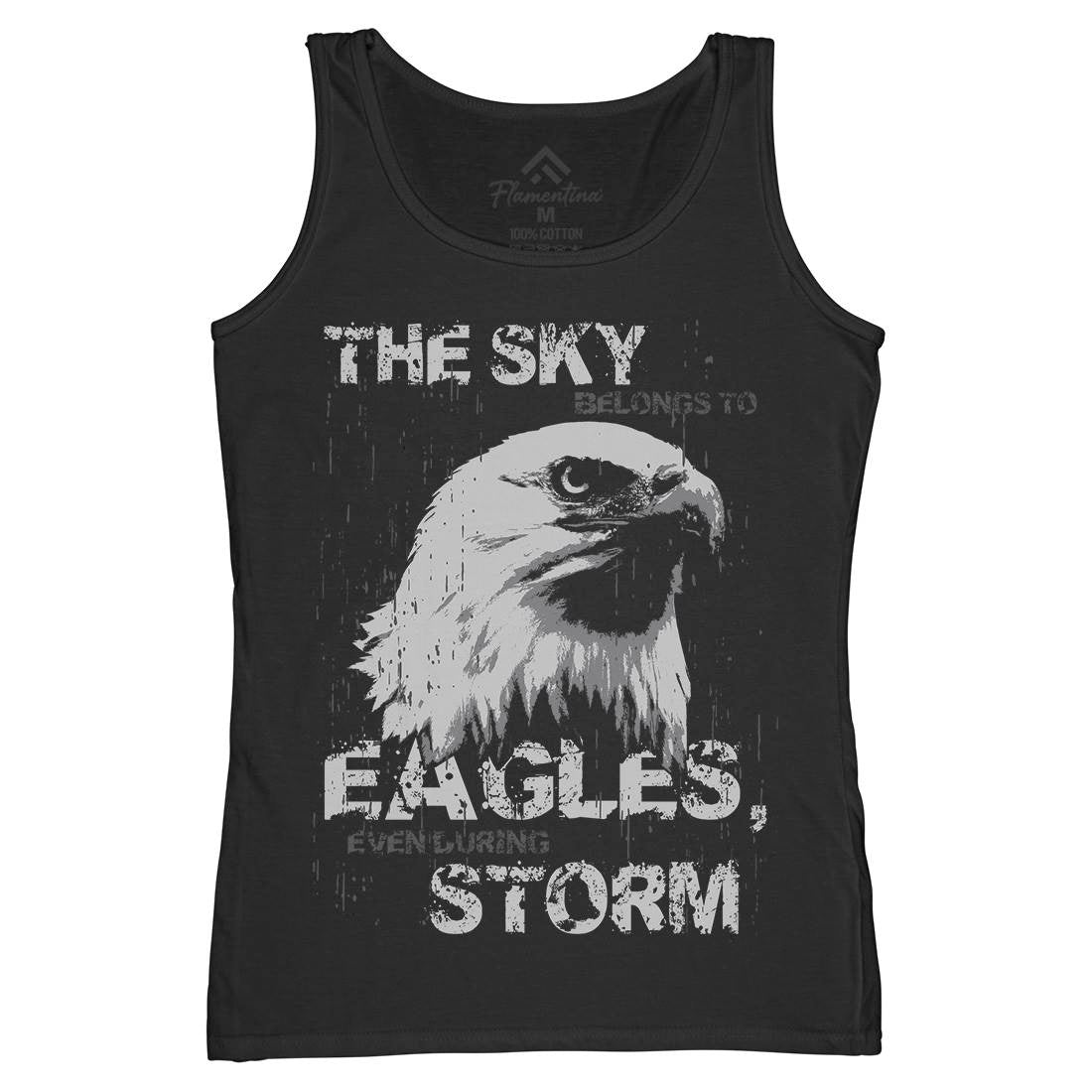 Eagle Sky Storm Womens Organic Tank Top Vest Animals B719
