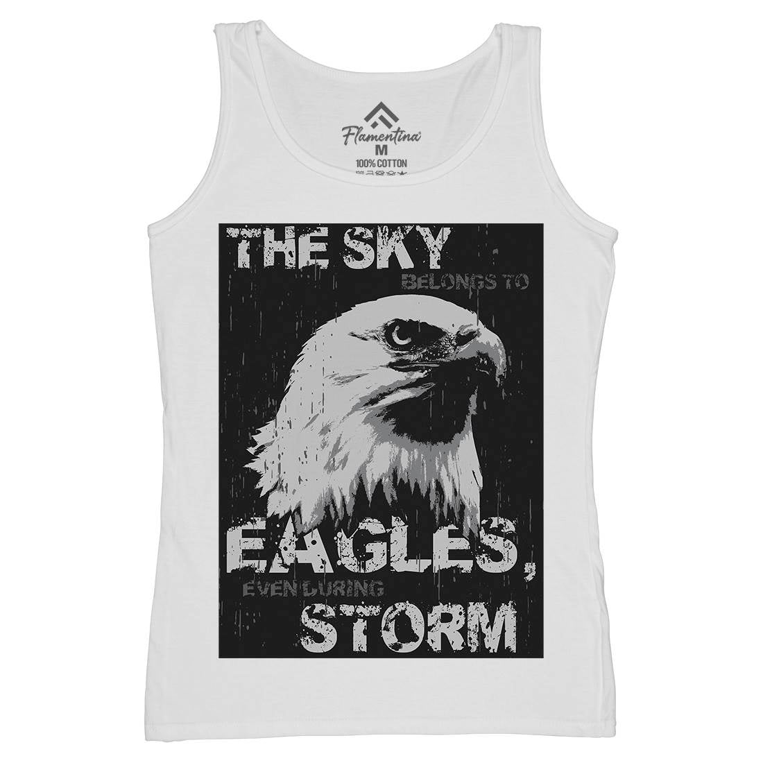 Eagle Sky Storm Womens Organic Tank Top Vest Animals B719