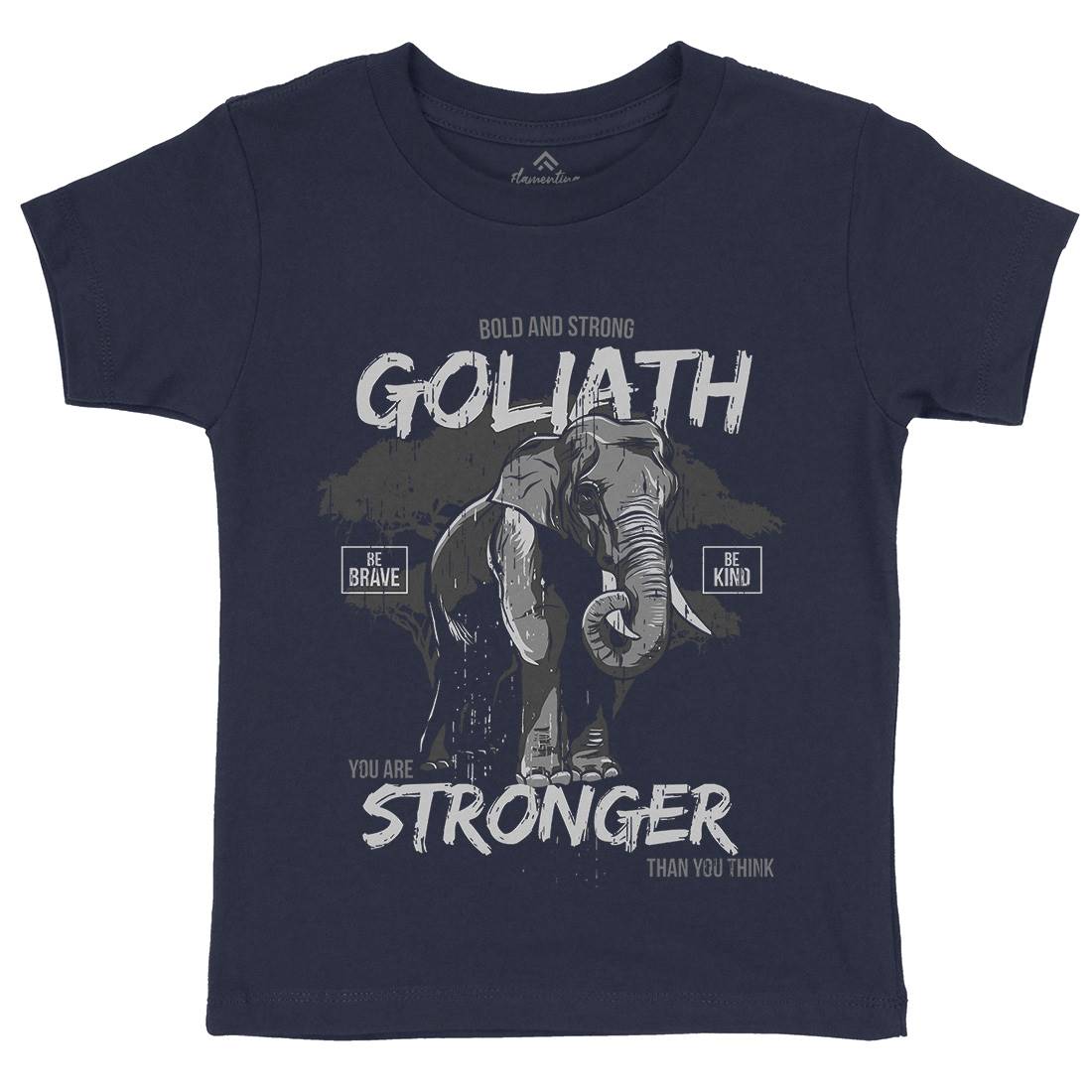 Elephant Goliath Kids Crew Neck T-Shirt Animals B720