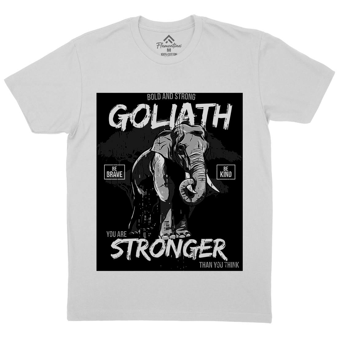 Elephant Goliath Mens Crew Neck T-Shirt Animals B720