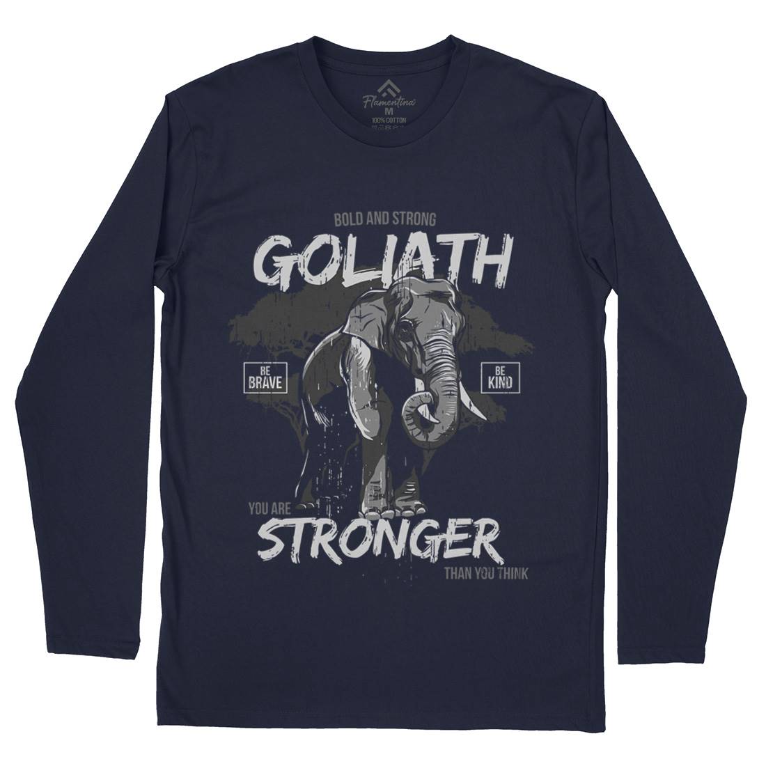 Elephant Goliath Mens Long Sleeve T-Shirt Animals B720
