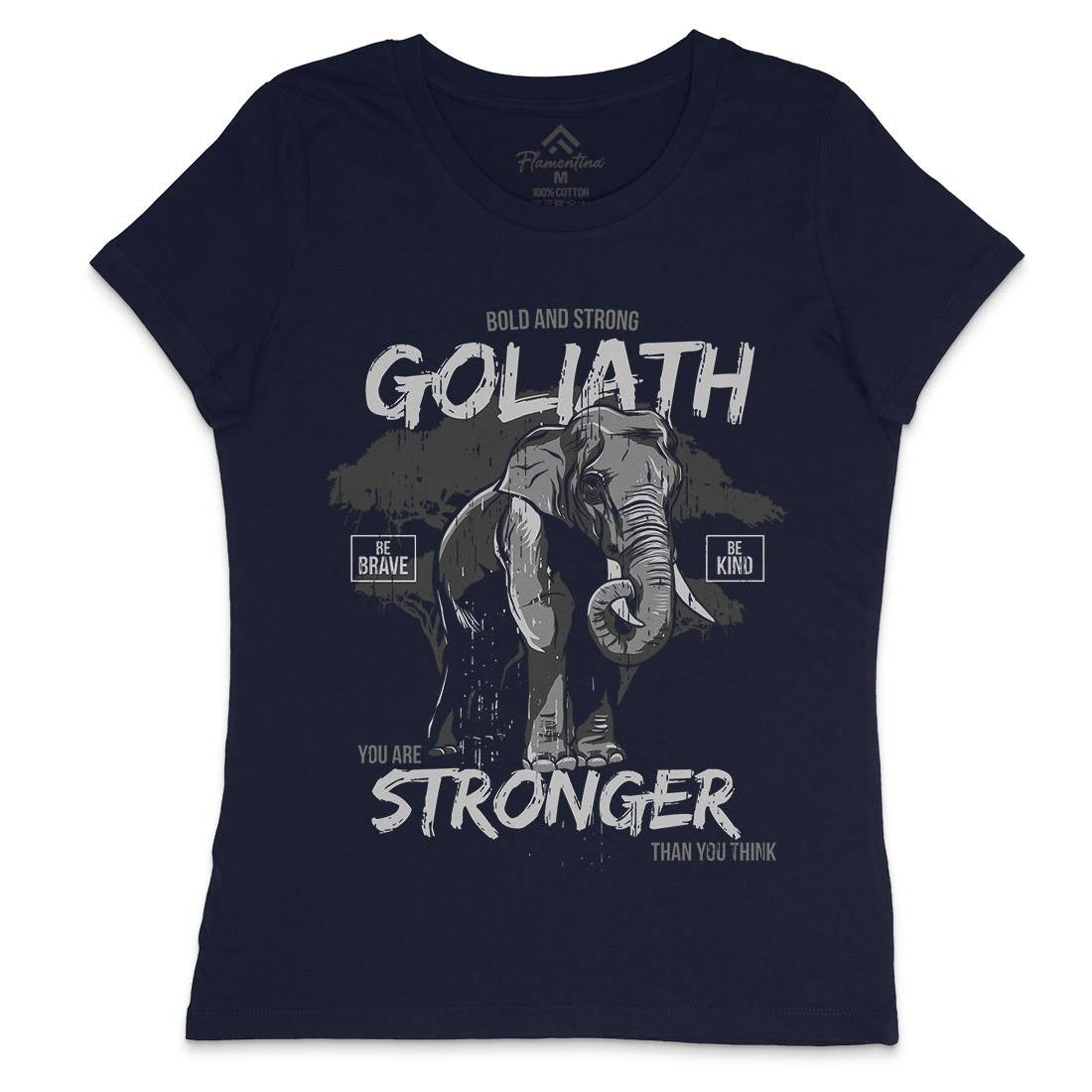 Elephant Goliath Womens Crew Neck T-Shirt Animals B720