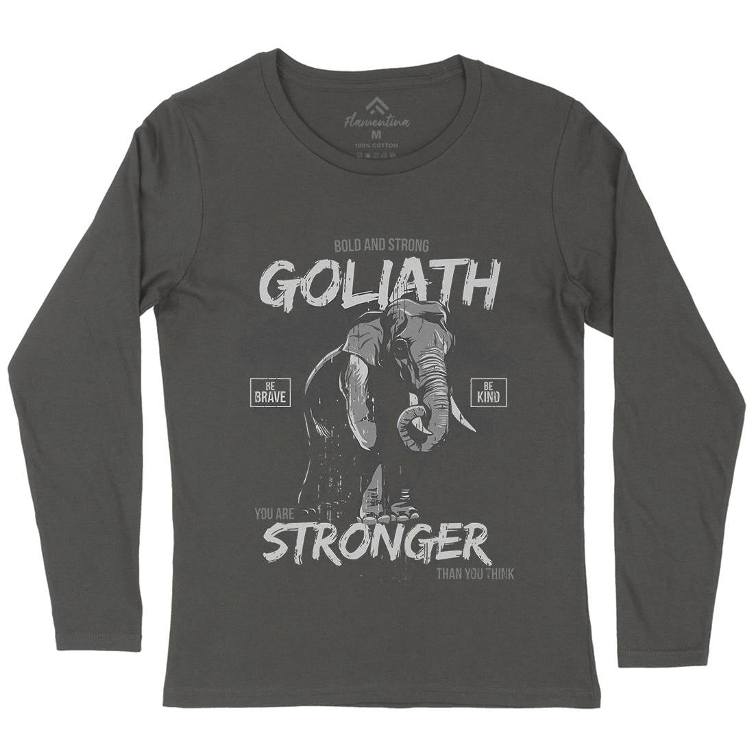 Elephant Goliath Womens Long Sleeve T-Shirt Animals B720