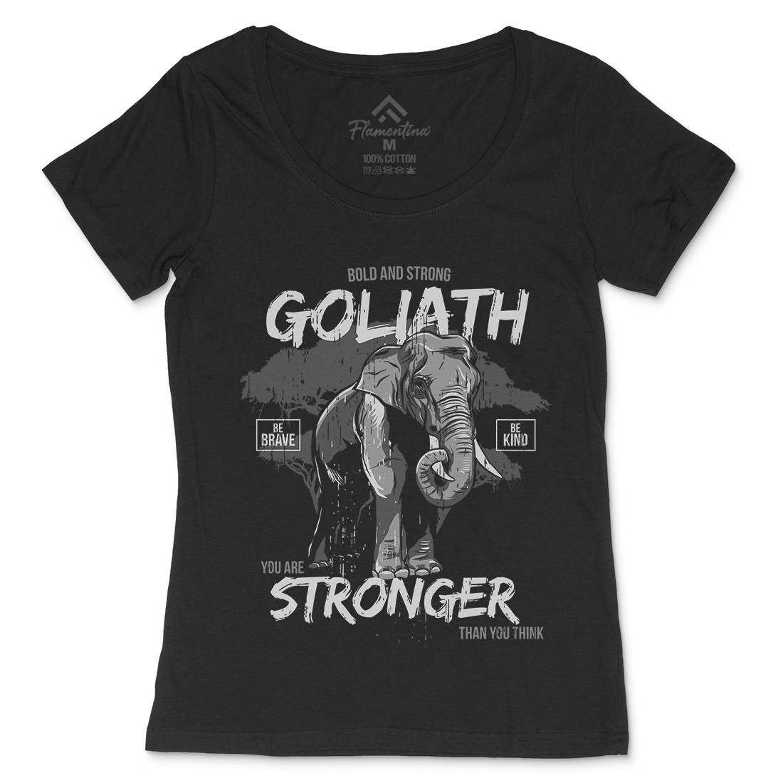 Elephant Goliath Womens Scoop Neck T-Shirt Animals B720
