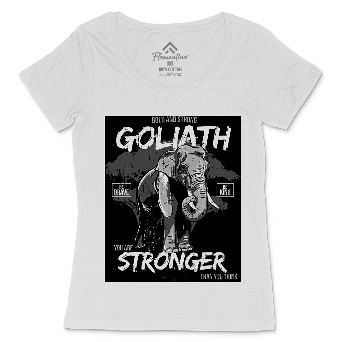 Elephant Goliath Womens Scoop Neck T-Shirt Animals B720