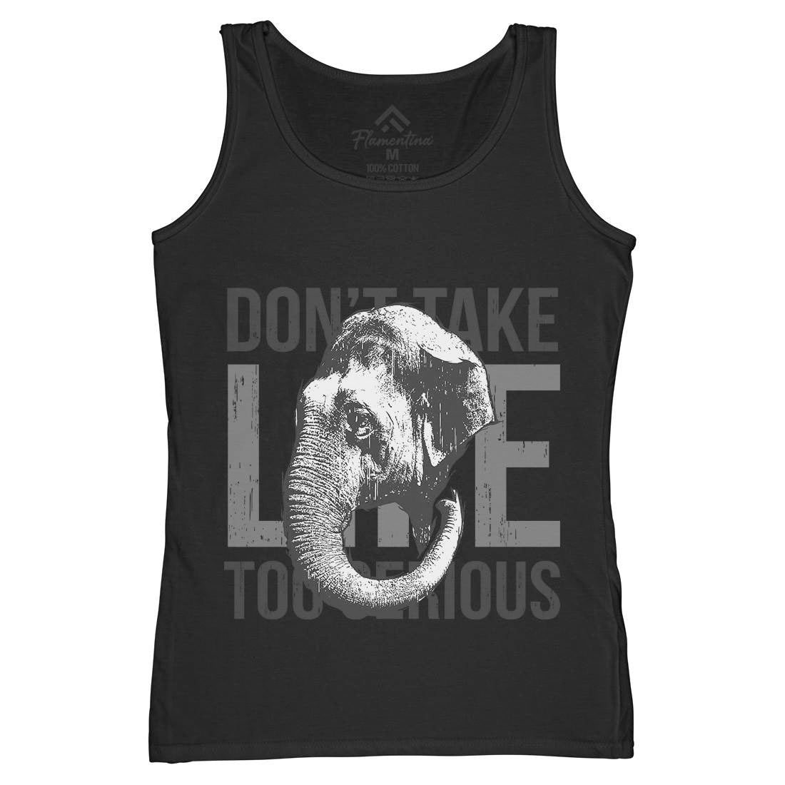 Elephant Serious Womens Organic Tank Top Vest Animals B721