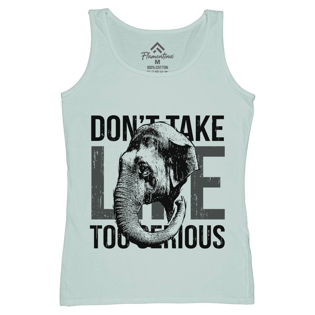 Elephant Serious Womens Organic Tank Top Vest Animals B721