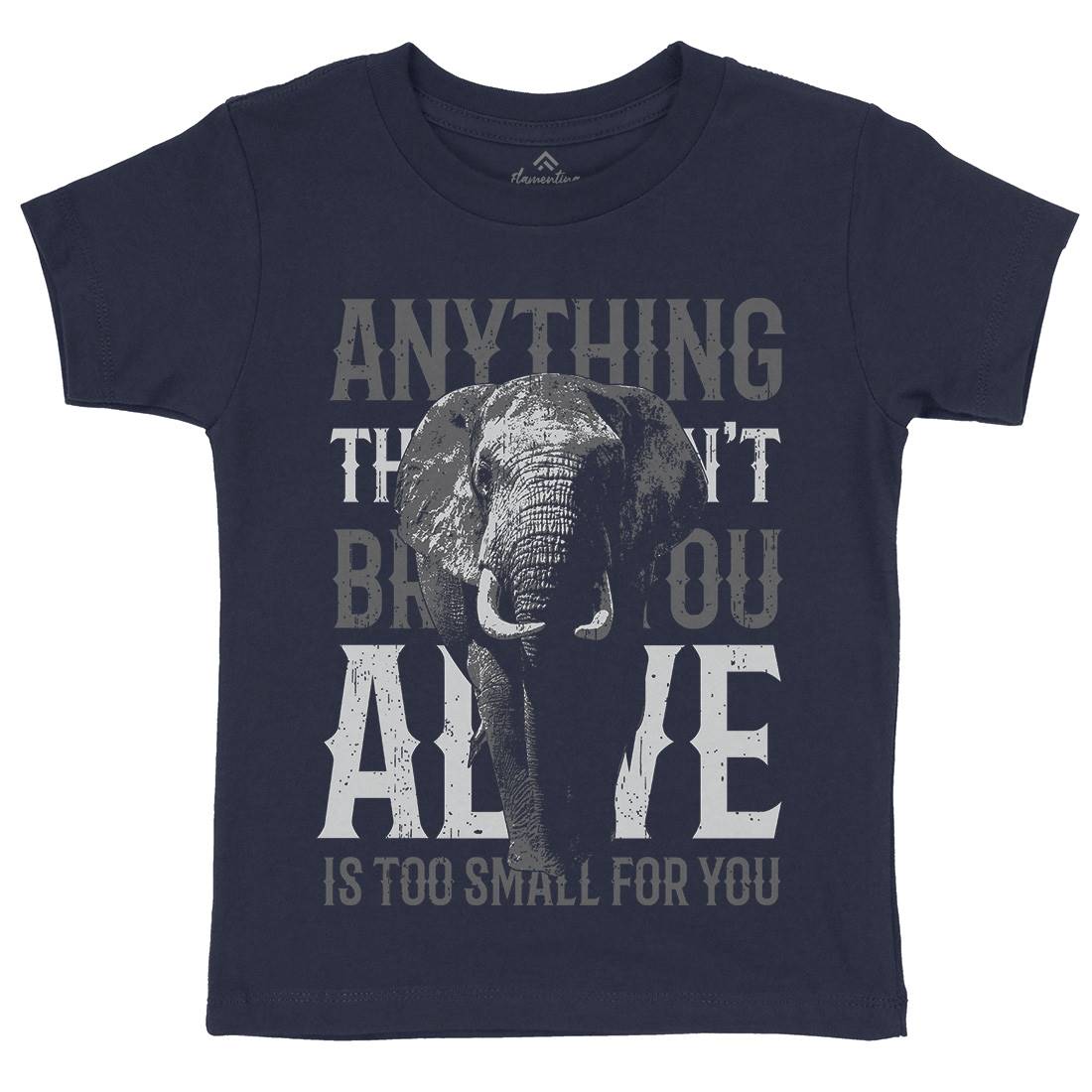 Elephant Too Small Kids Crew Neck T-Shirt Animals B722