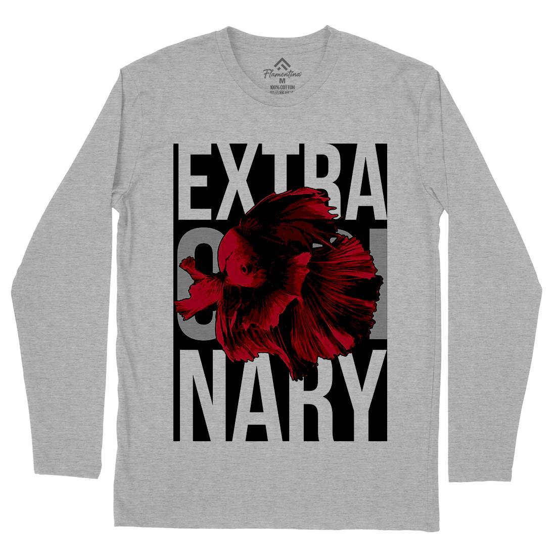 Fish Extra Ordinary Mens Long Sleeve T-Shirt Animals B723