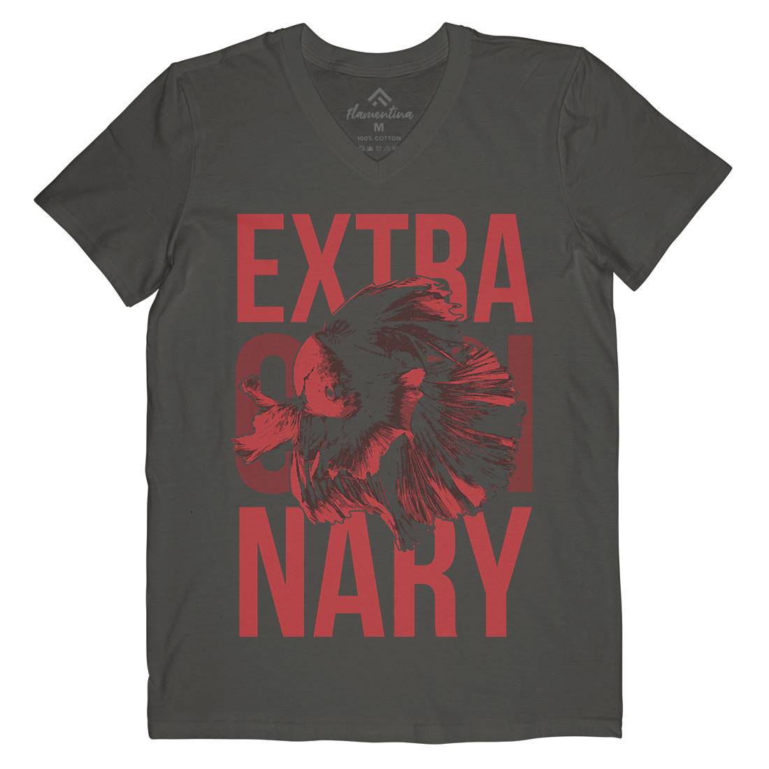 Fish Extra Ordinary Mens V-Neck T-Shirt Animals B723