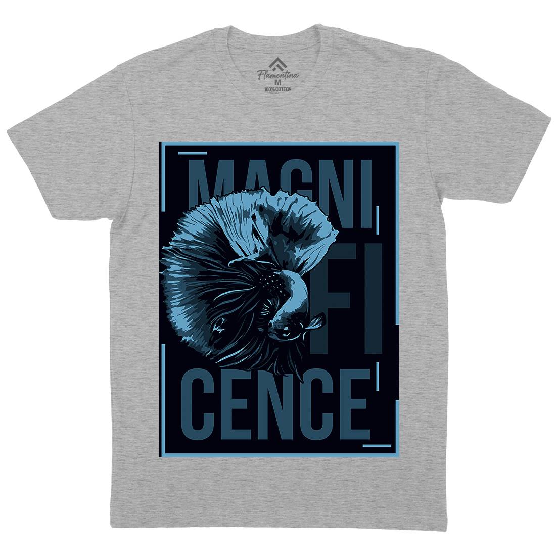 Fish Magnificence Mens Organic Crew Neck T-Shirt Animals B724