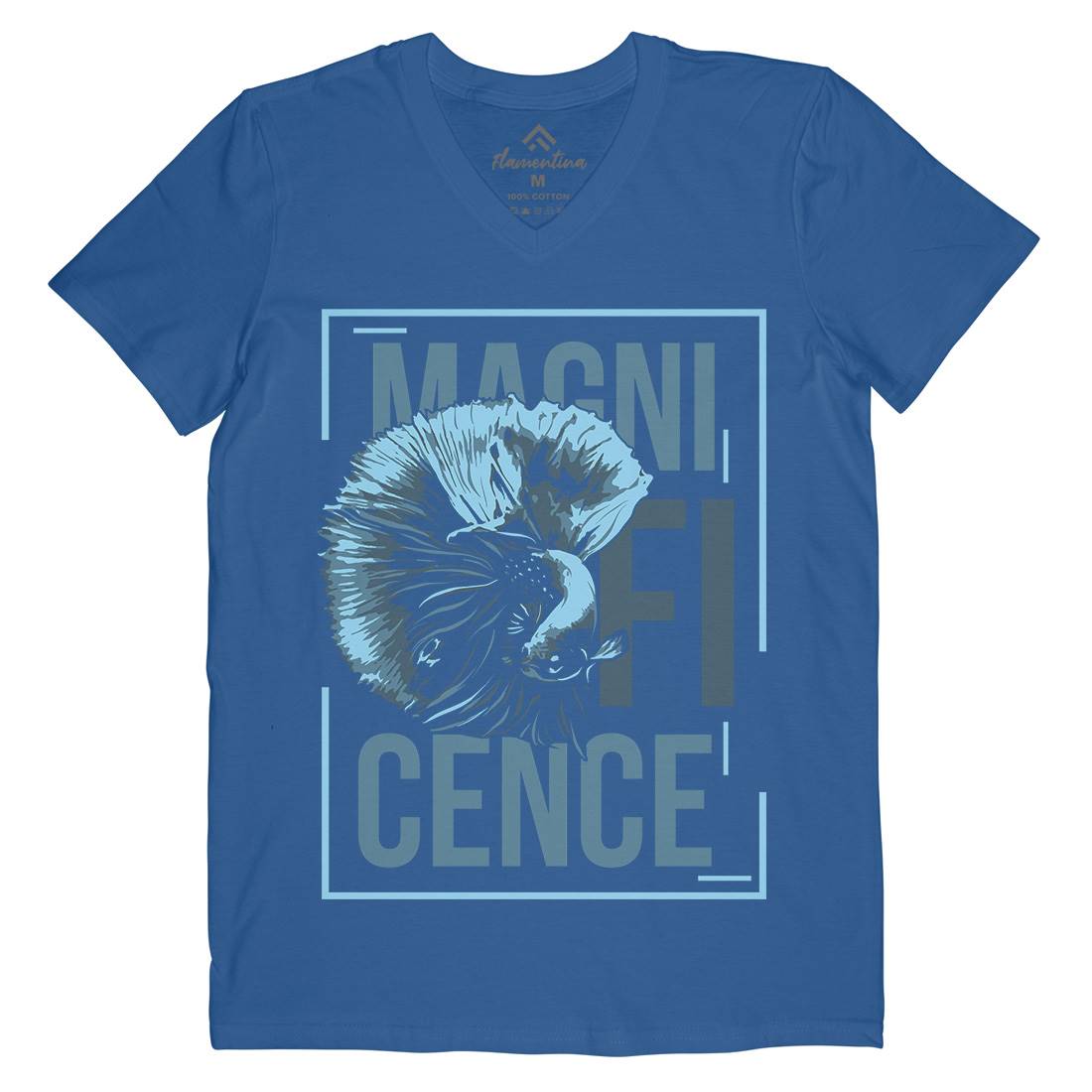 Fish Magnificence Mens V-Neck T-Shirt Animals B724