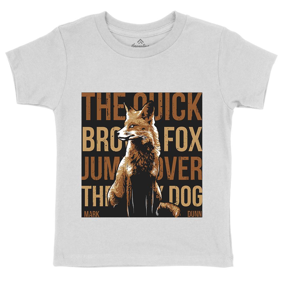 Fox Quick Kids Organic Crew Neck T-Shirt Animals B726