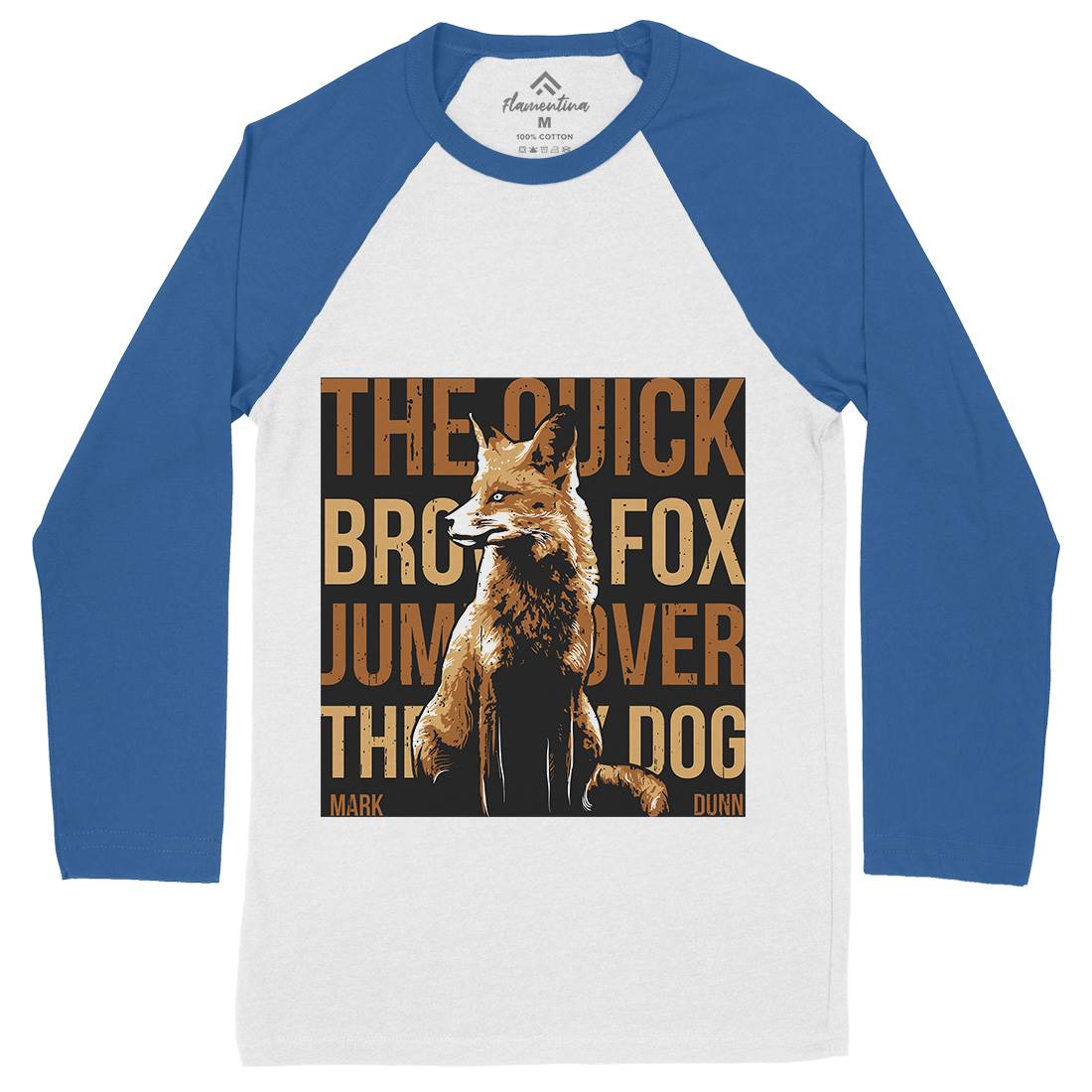 Fox Quick Mens Long Sleeve Baseball T-Shirt Animals B726