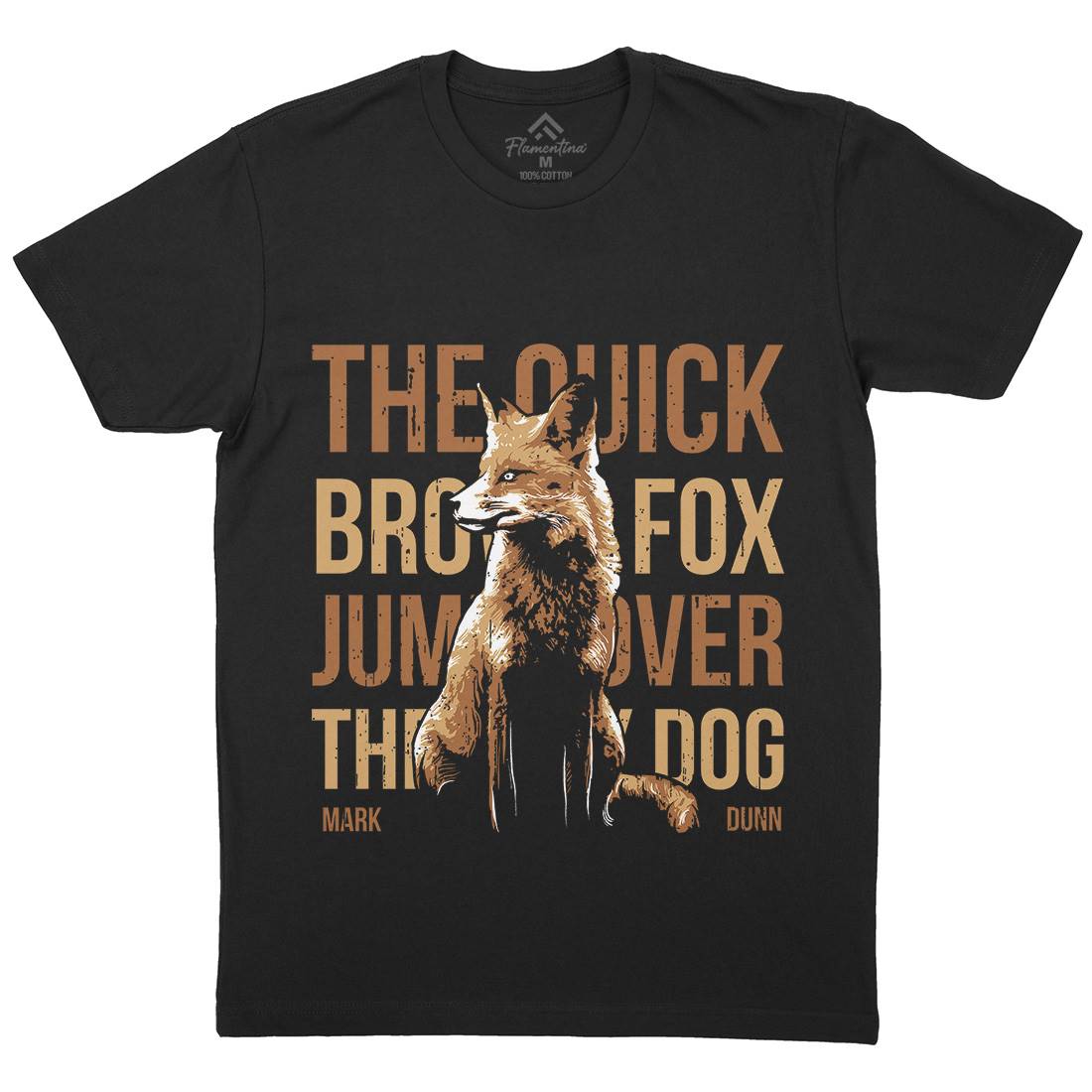 Fox Quick Mens Organic Crew Neck T-Shirt Animals B726