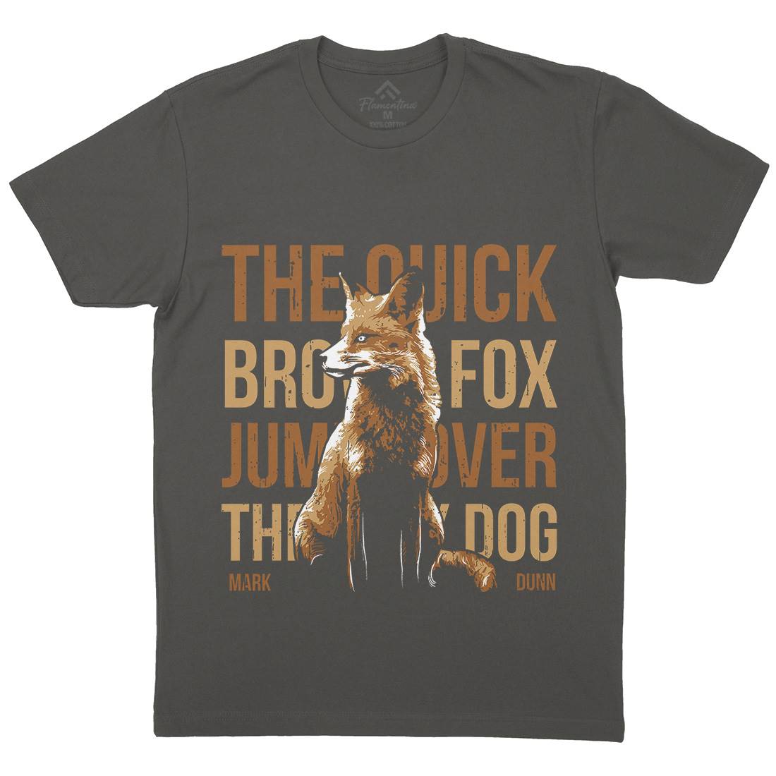 Fox Quick Mens Organic Crew Neck T-Shirt Animals B726
